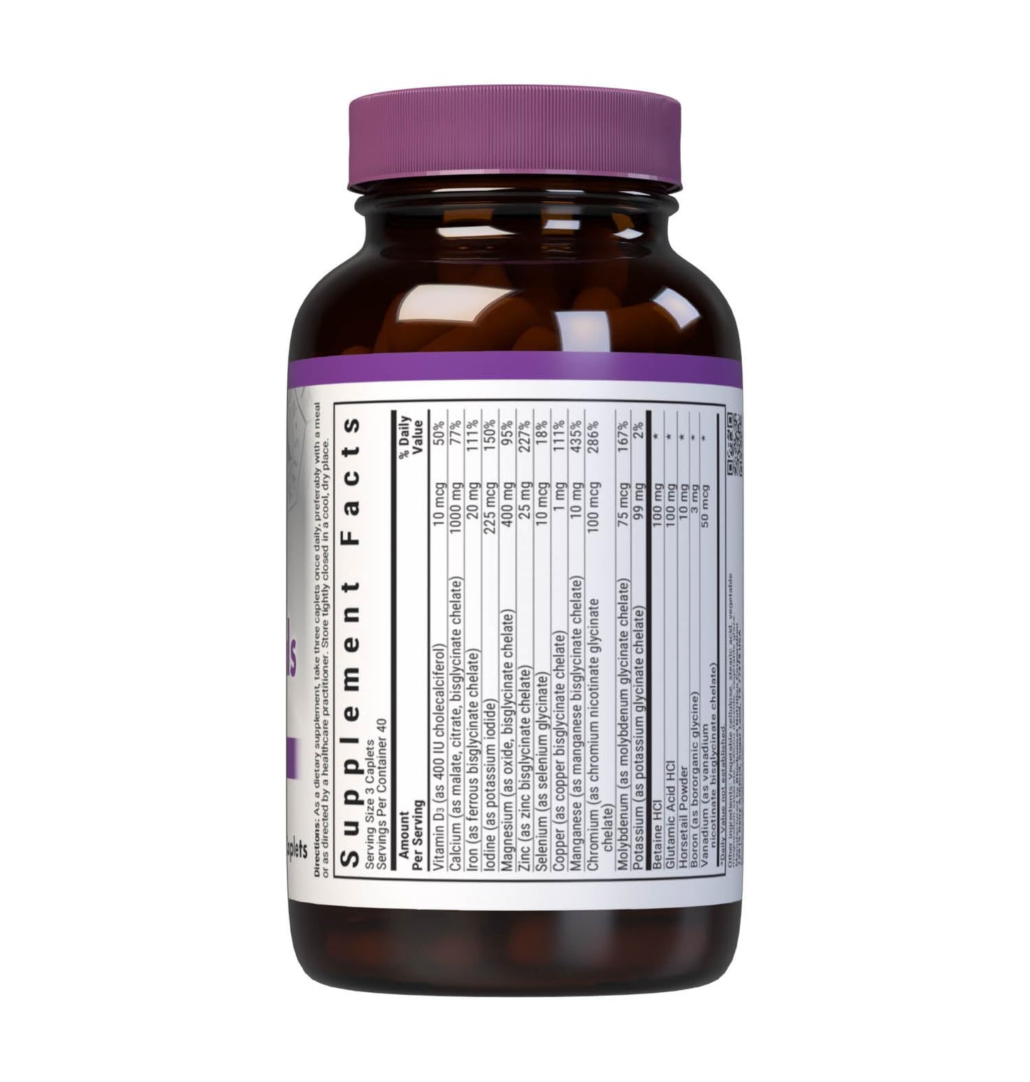BlueBonnet High Potency Chelated Multiminerals Caplets, 120 Count