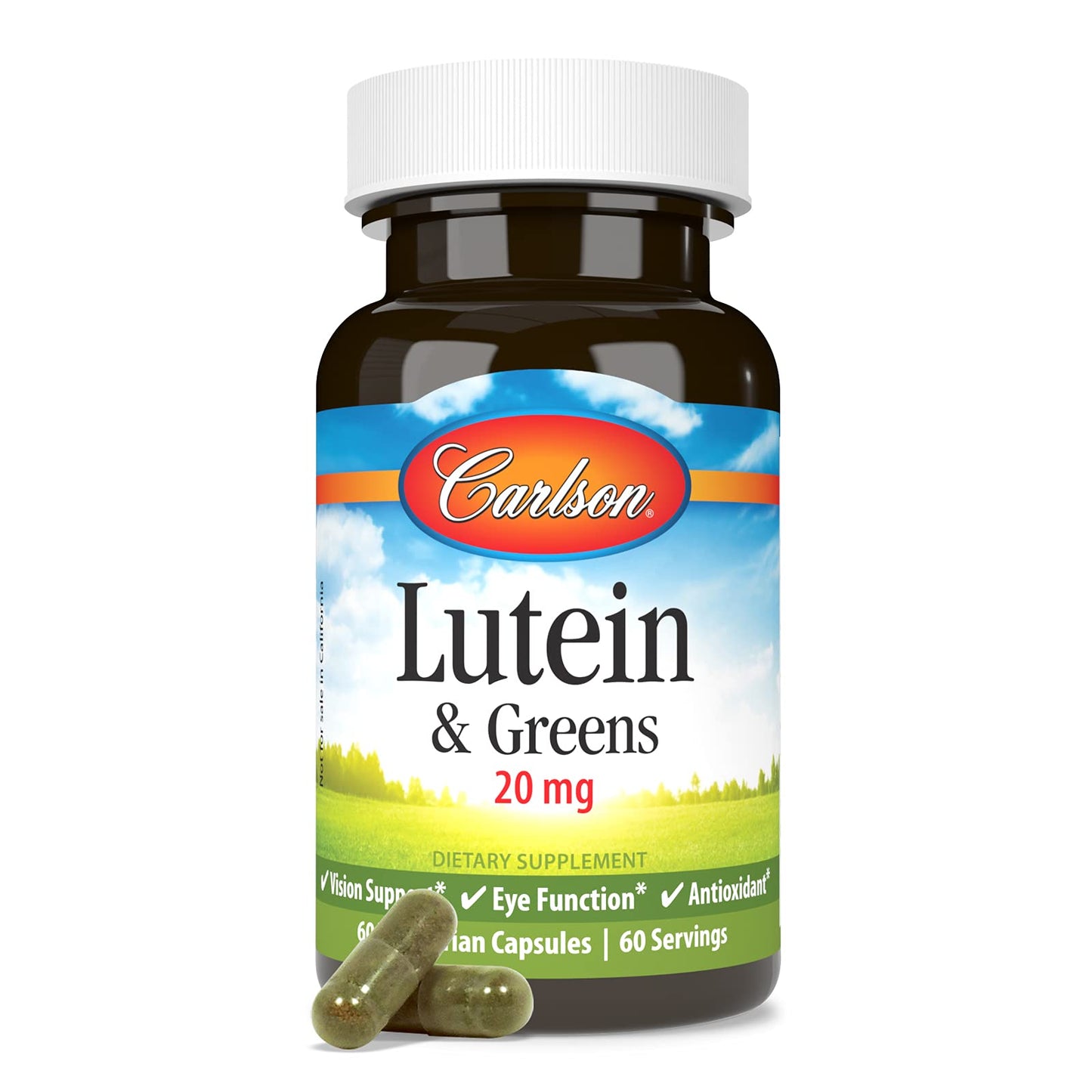 Carlson Lutein & Greens Capsule, 60 Count