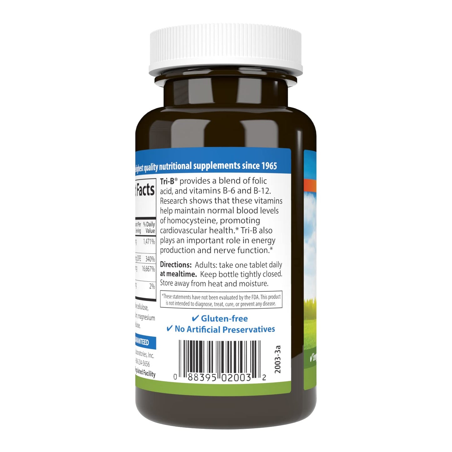 Carlson Tri-B Vitamin B Complex 25 mg Vitamin B-6 Tablet 360 Tablets