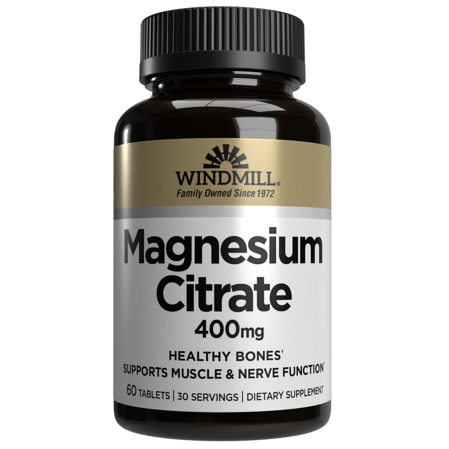 Windmill Magnesium Citrate 400 mg Tablets, 60 Count