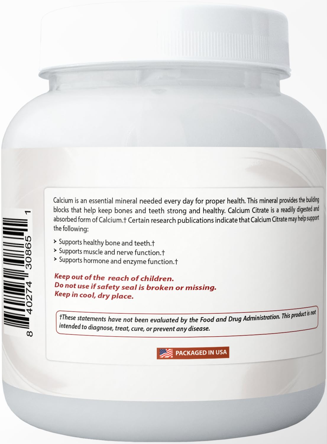 Best Naturals Calcium Citrate Powder 16 Ounce