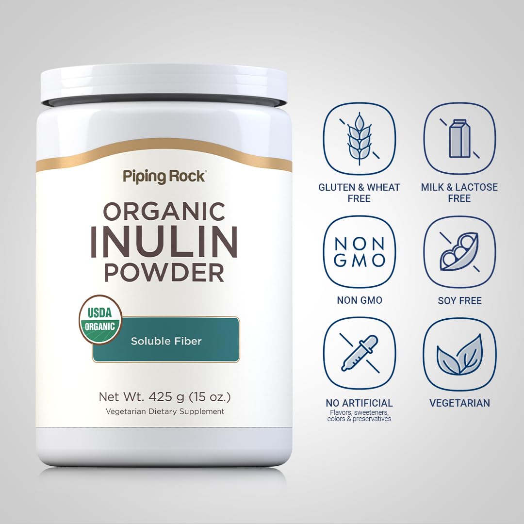 Piping Rock Organic Inulin Powder 15 Ounce