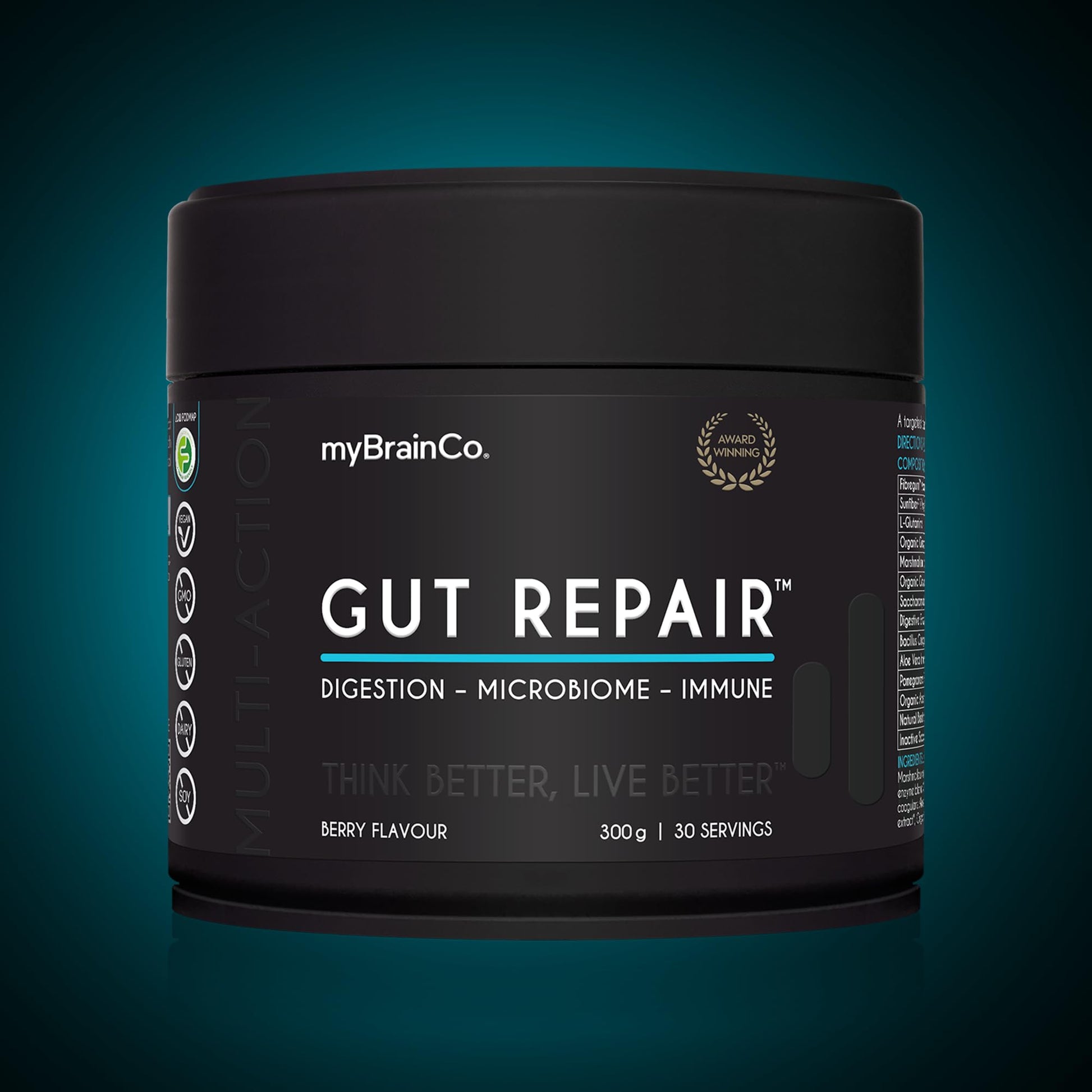 myBrainCo Gut Repair – Gut Health & Digestion Support Powder, 10.58 oz