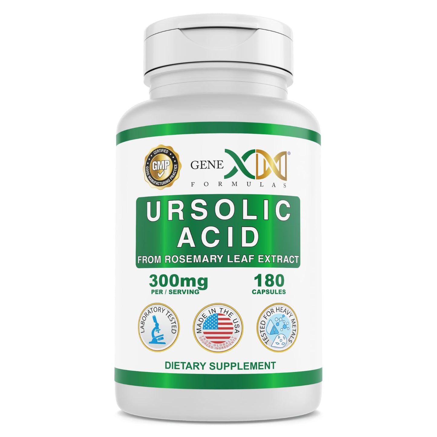 Genex Formulas Ursolic Acid 300mg Capsule 180 Capsules