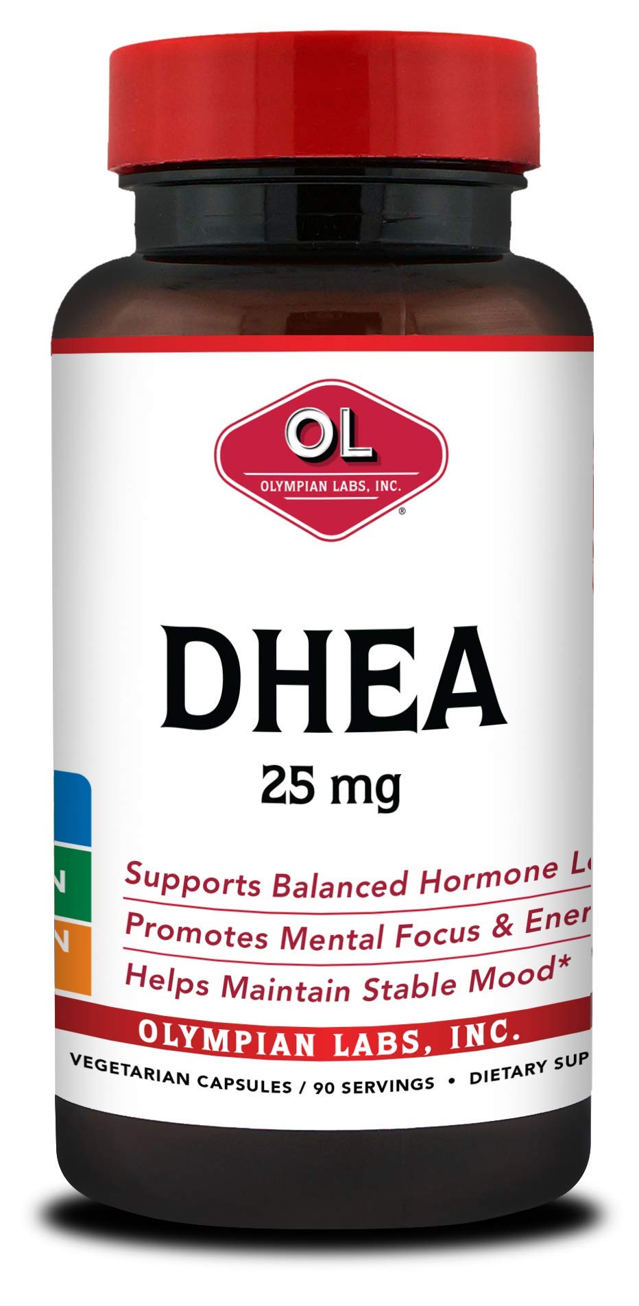 Olympian Labs DHEA 25mg Supporting Focus and Energy Capsules, 90 Capsules