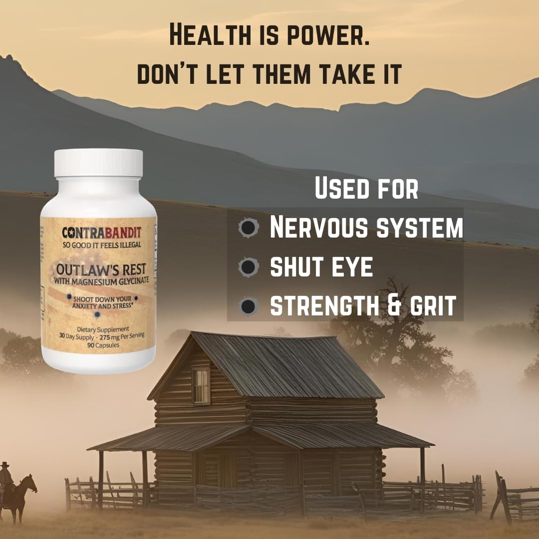 Contrabandit Outlaw’s Rest Pure Magnesium Glycinate Capsules, 90 Count