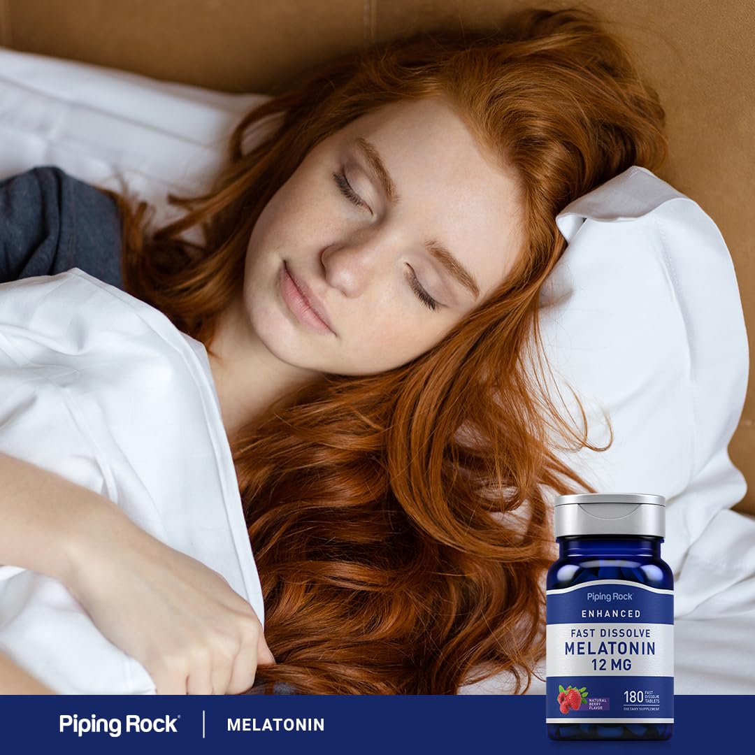 Piping Rock Melatonin 12 mg Tablets, 180 Count