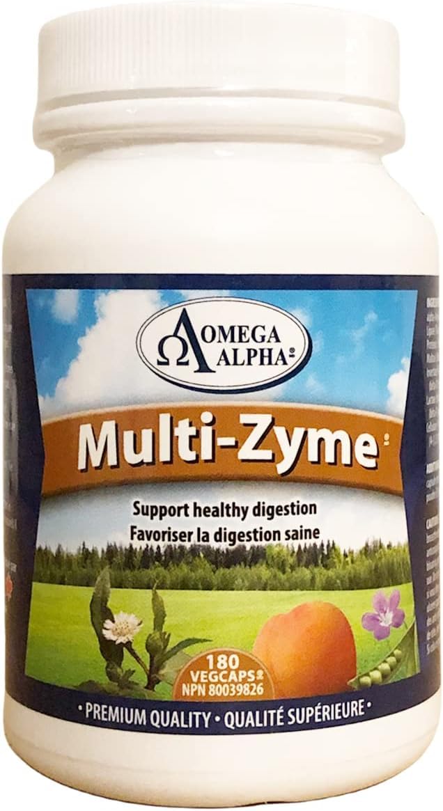 NewRoots Omega Alpha Multi-Zyme Digestive Enzyme Capsule, 180 Capsules