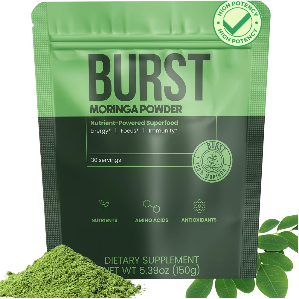 Moringa Burst 100% Moringa Powder Natural, 5.29 Ounce