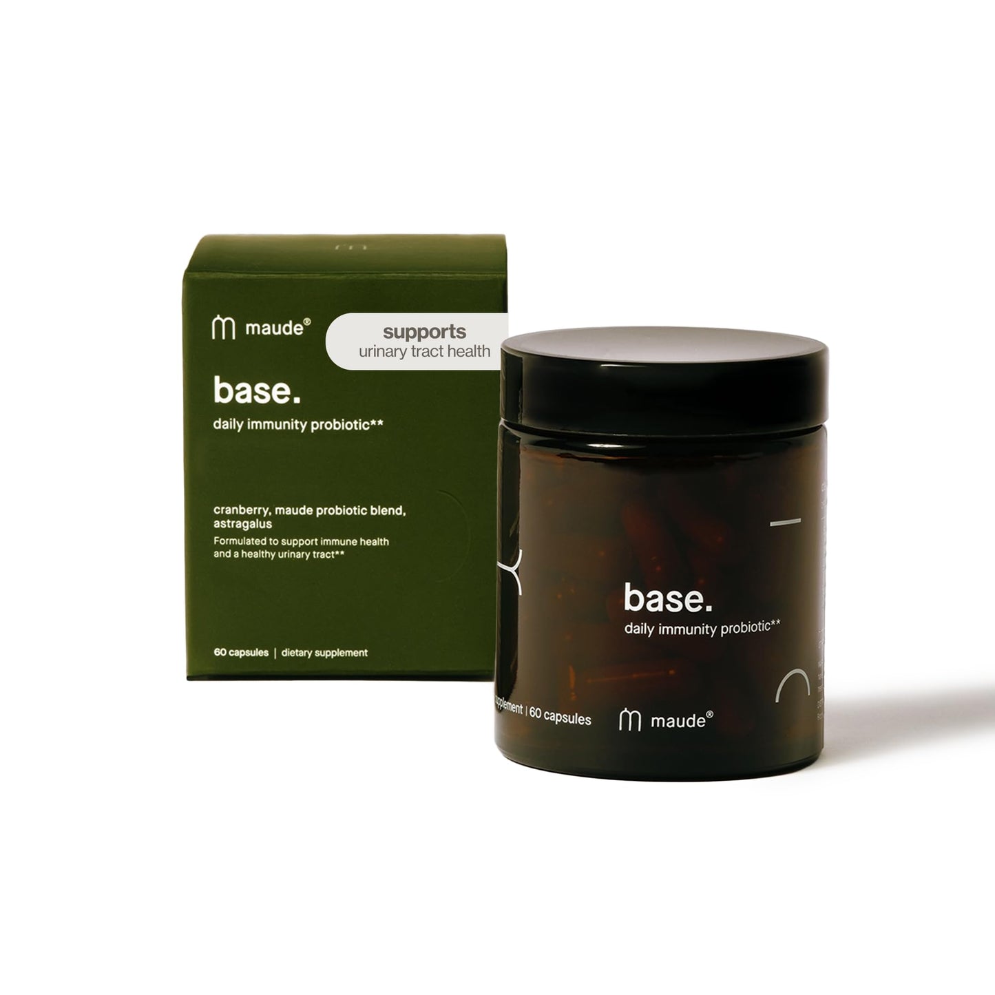 MAUDE Base Daily Probiotics Capsules 60 Count