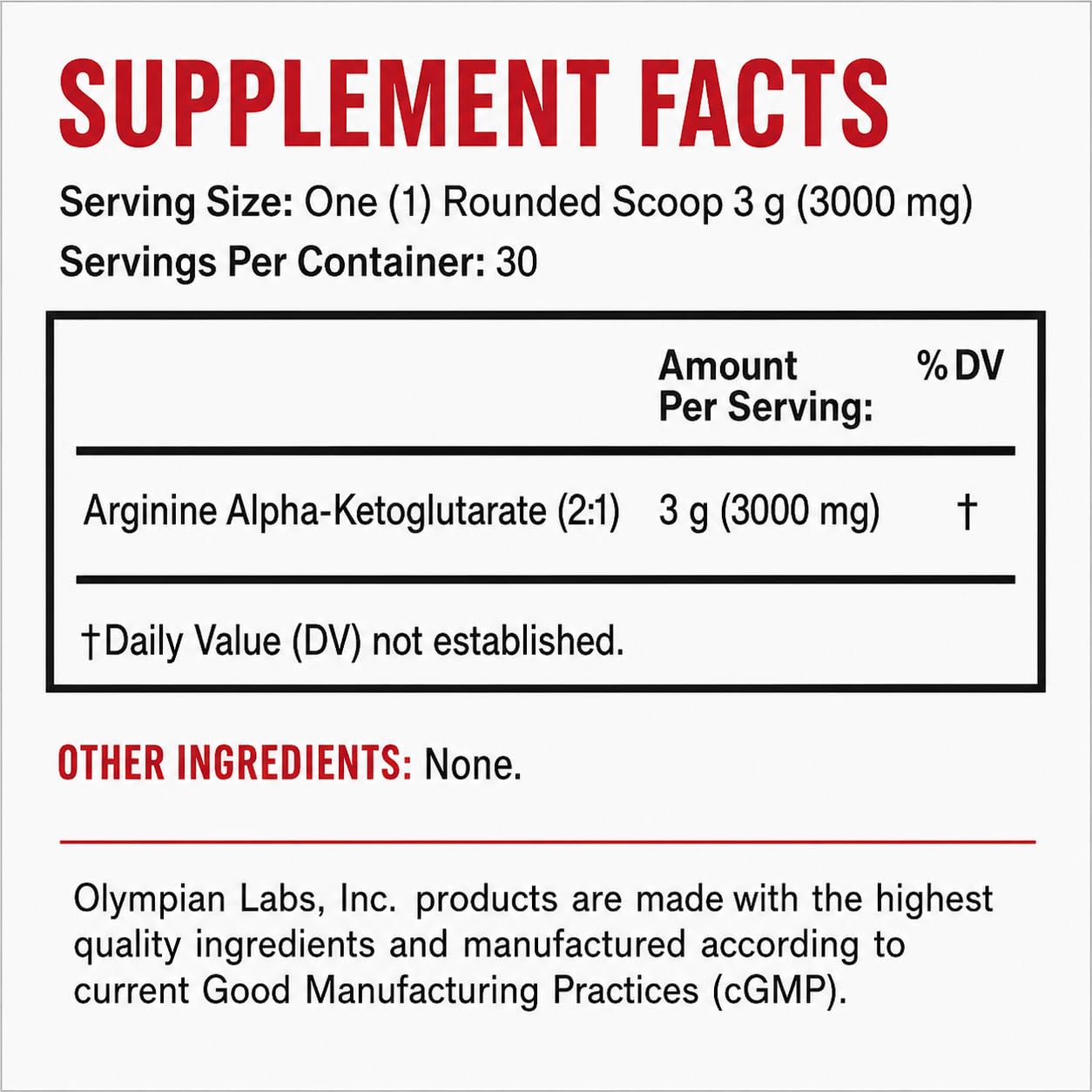 Olympian Labs PSN A-AKG Powder 4.2 Ounce