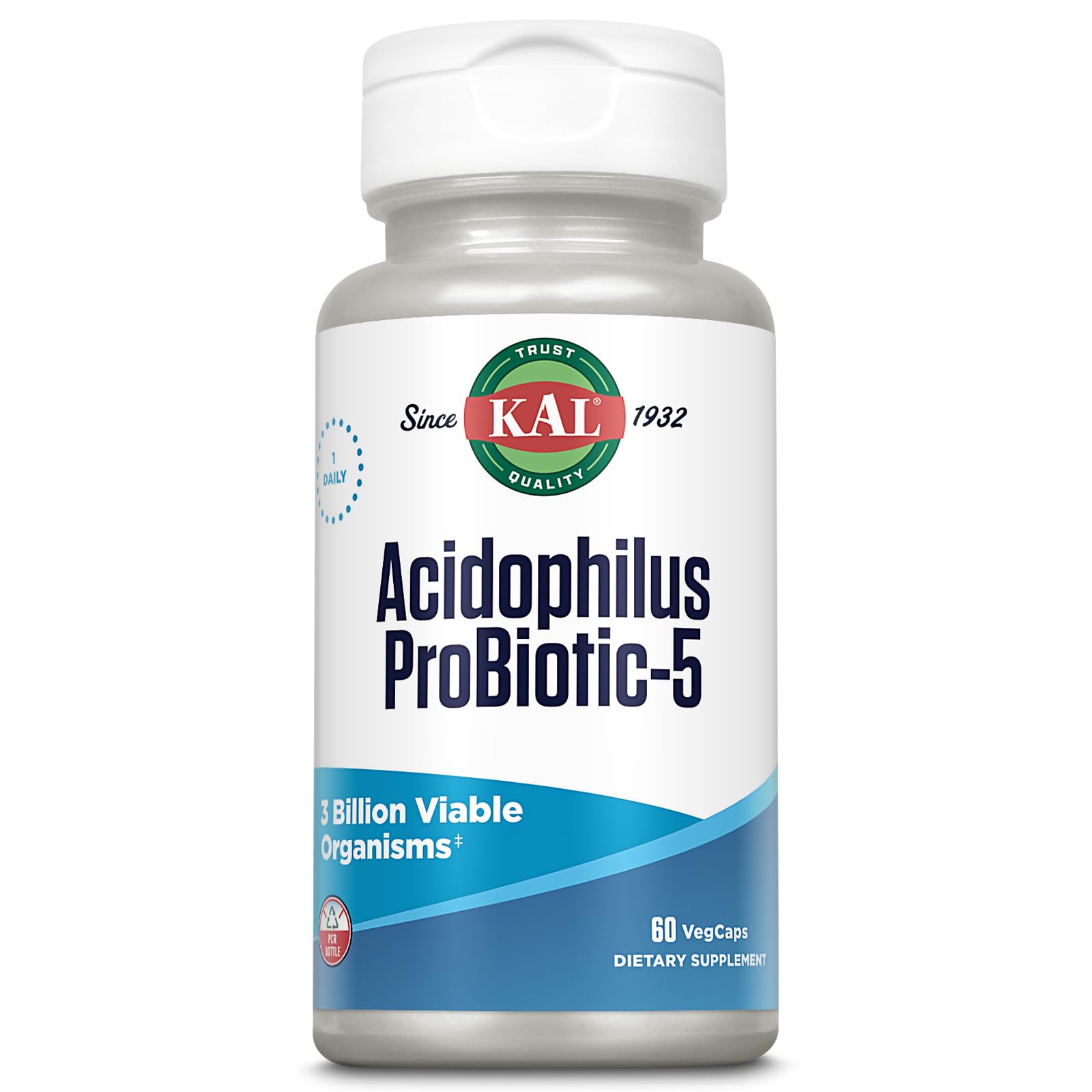 KAL Acidophilus Probiotic-5 Capsule, 60 Count