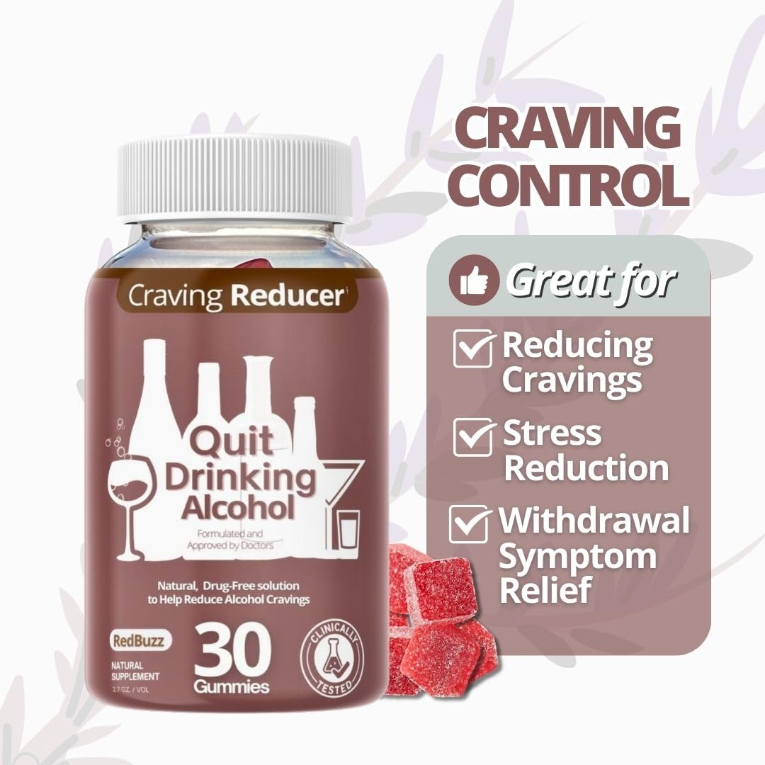 Drop The Craving Quit Alcohol Craving Relief Multivitamin Gummies, 30 Count
