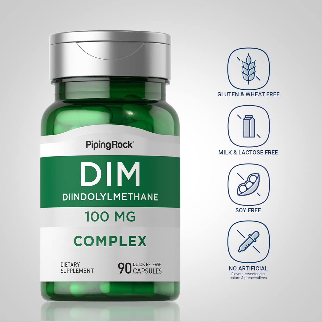 Piping Rock DIM Complex Supplement 100 mg Capsules, 90 Count