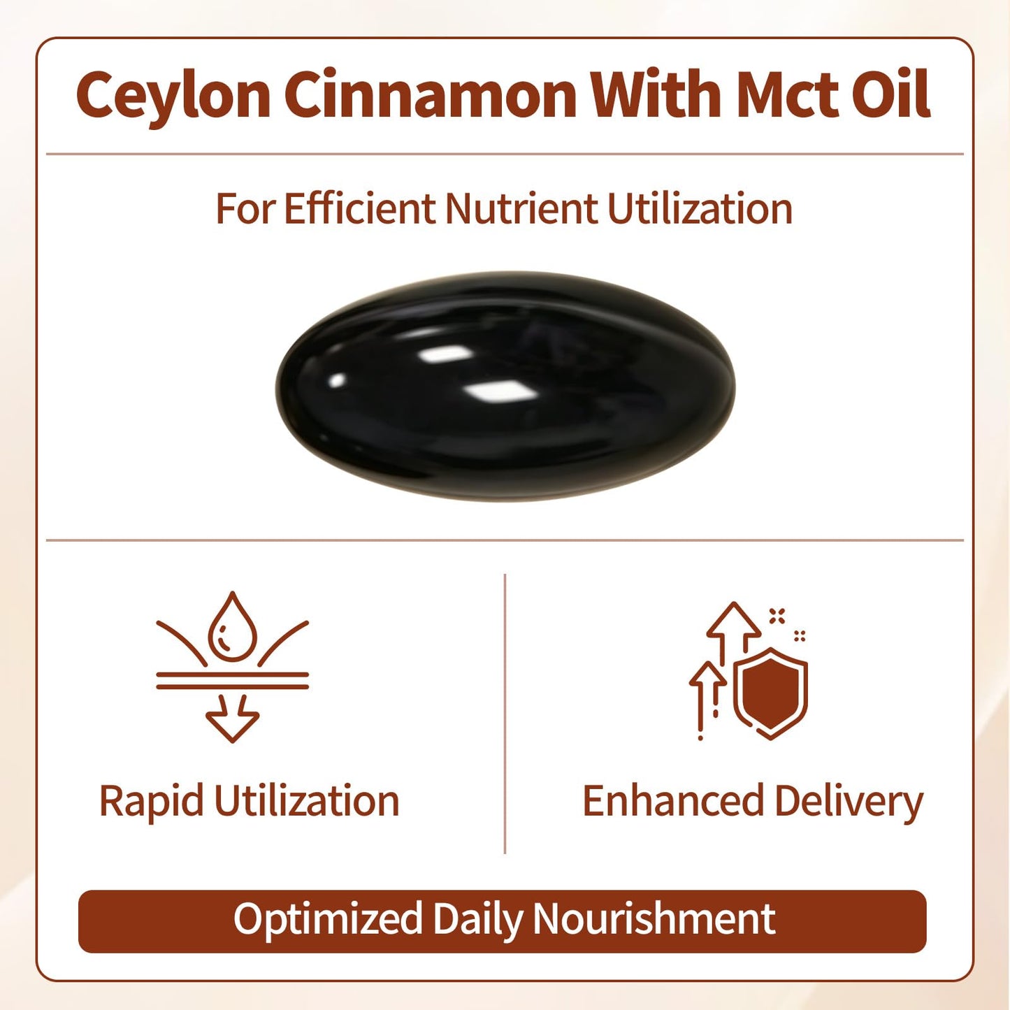 CORTISOL REGULATE Ceylon Cinnamon with MCT Oil Capsules, 300 Count