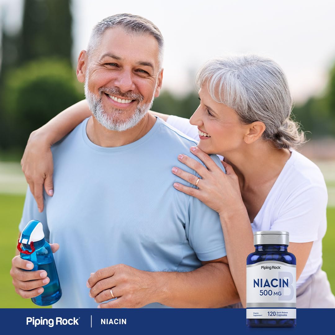 Piping Rock Niacin 500mg, 120 Capsules