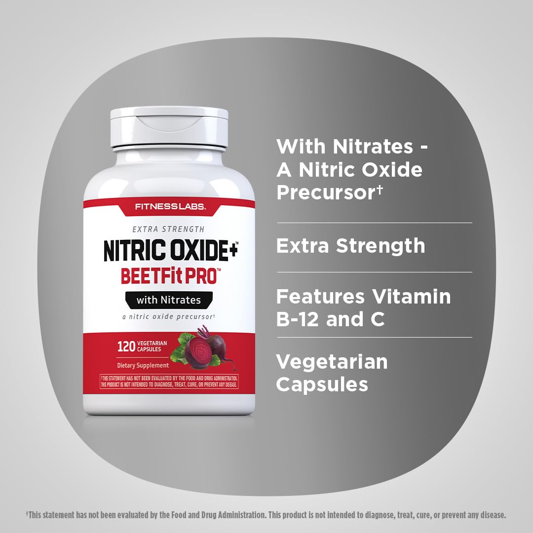 Fitness Labs Nitric Oxide Beet Root Capsules 120 Count