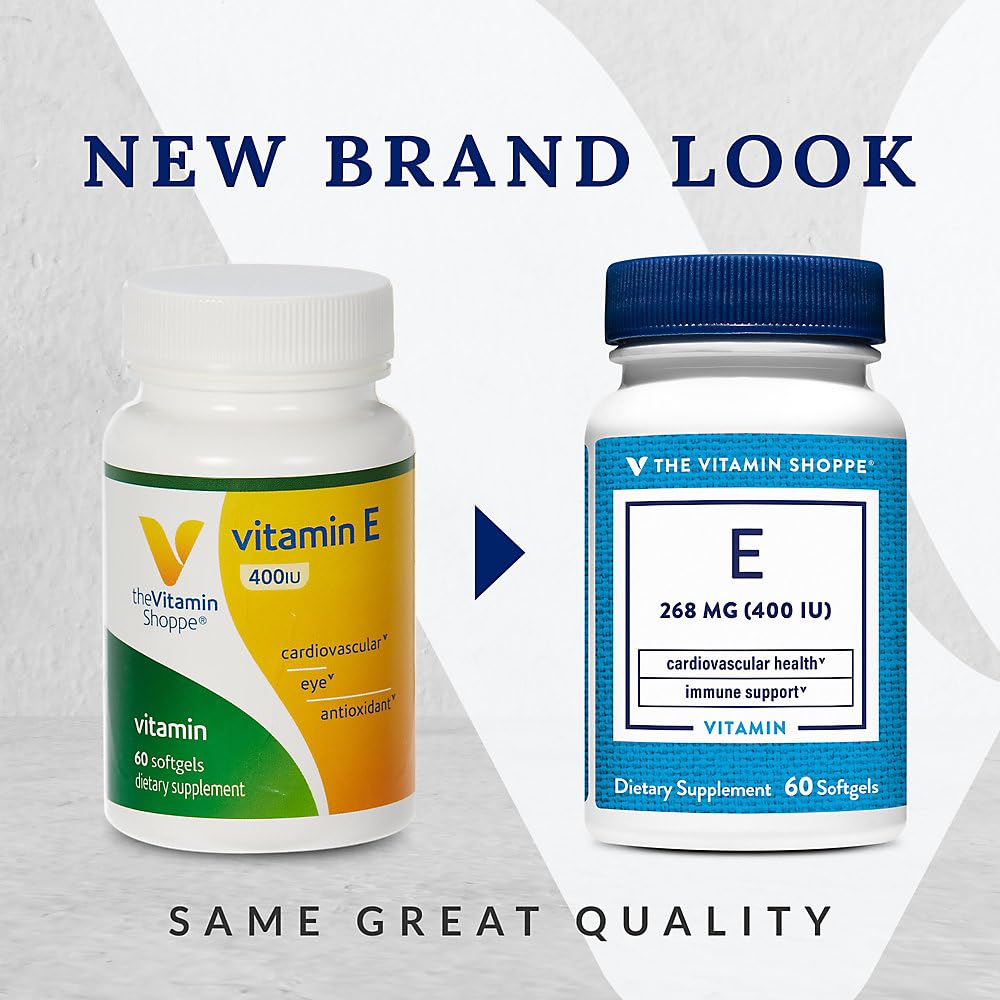 The Vitamin Shoppe Vitamin E 400IU Softgels, 60 Count