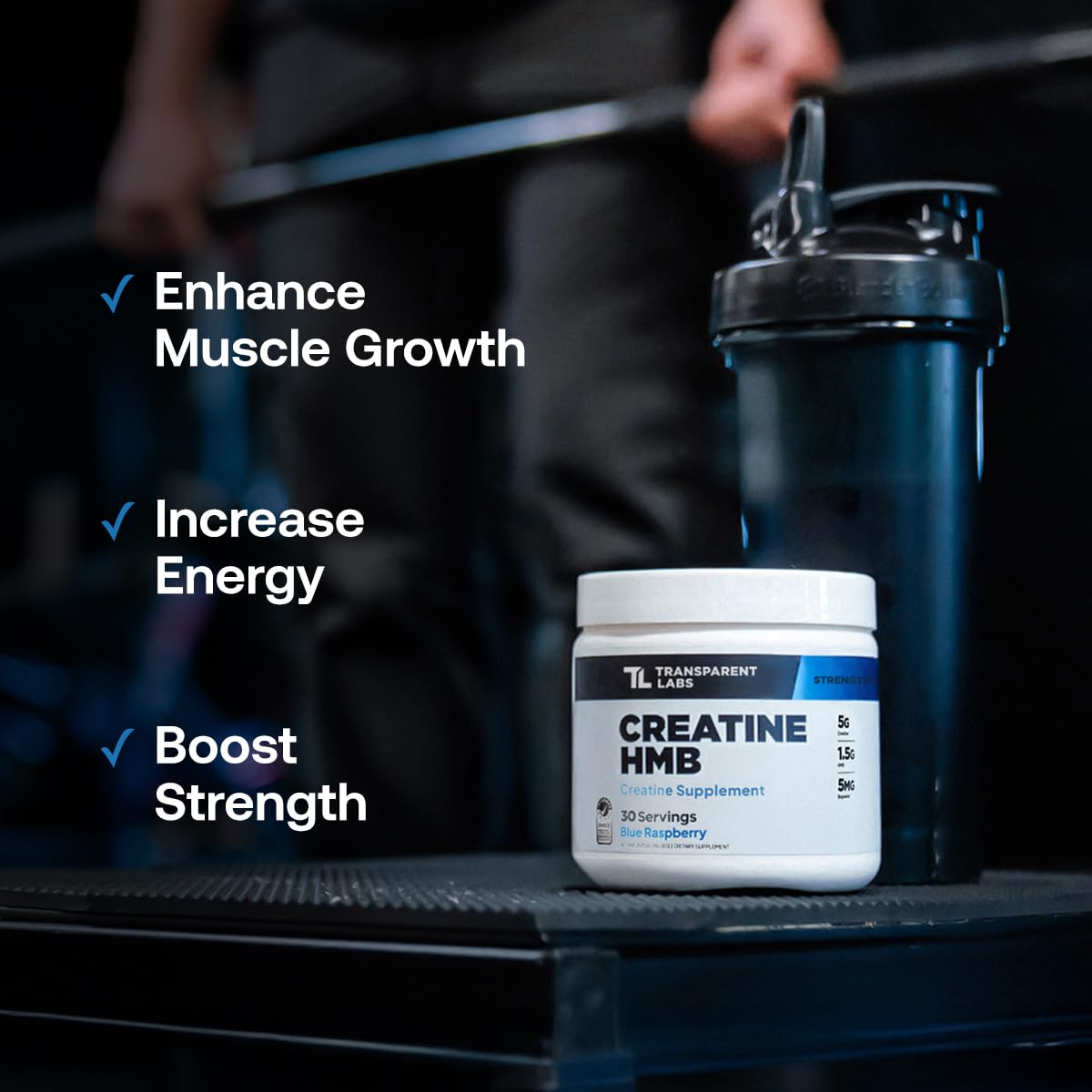 Transparent Labs Creatine Monohydrate with HMB Powder 10.4 oz