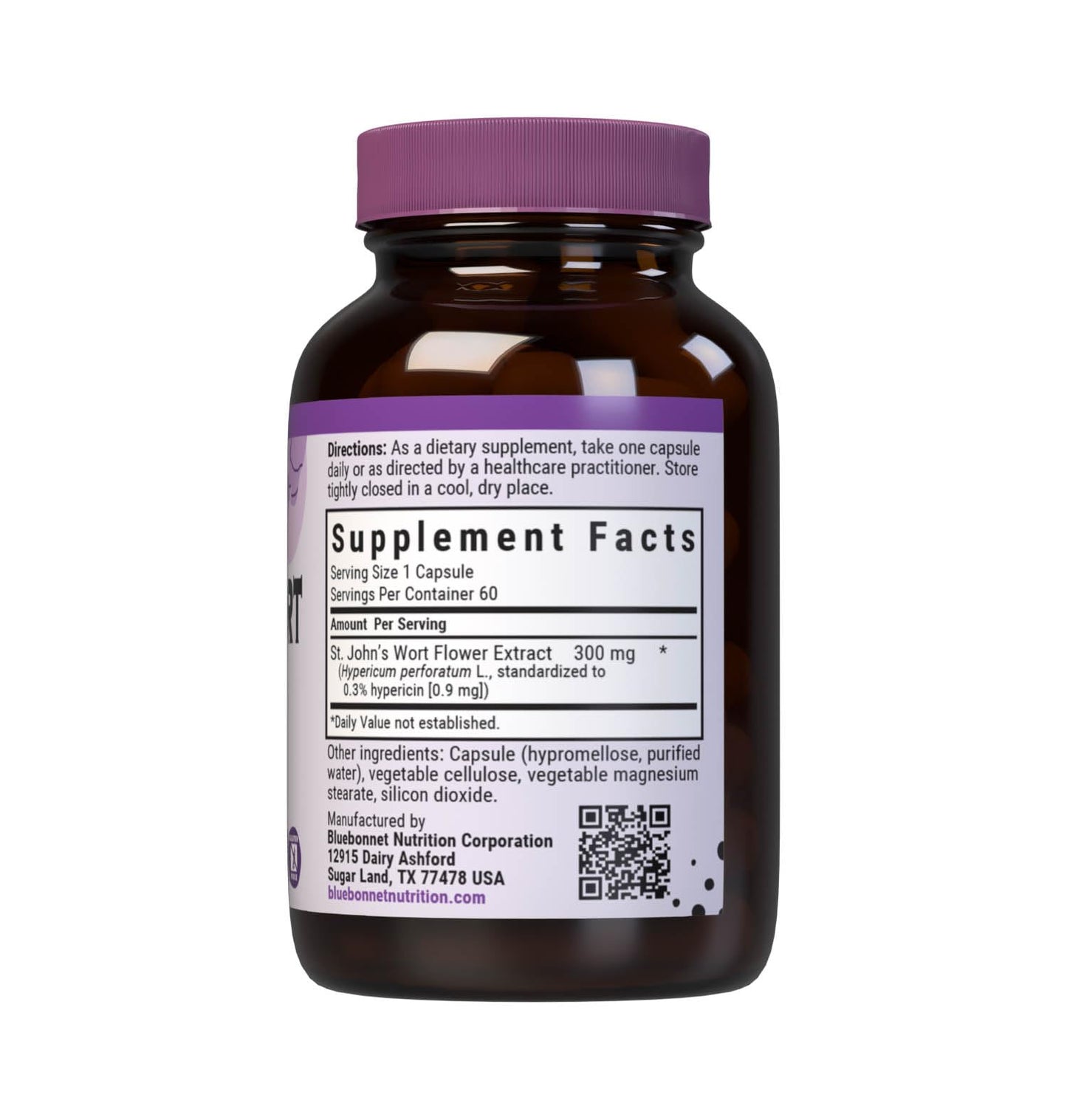 BlueBonnet St. John's Wort Flower Extract Supplement Capsules, 60