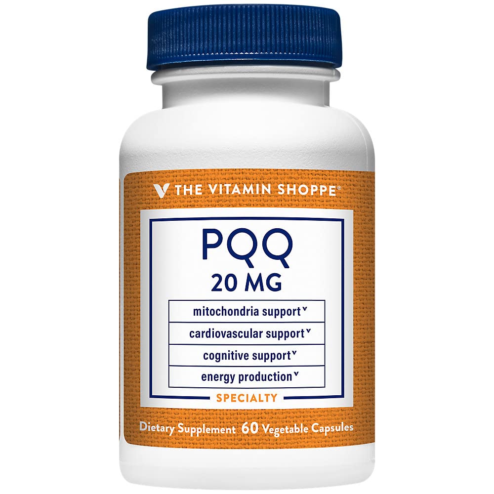 The Vitamin Shoppe PQQ (Pyrroloquinoline Quinone Disodium Salt) - Mitochondria & Cognitive Support - 20 MG Capsule, 60 Count