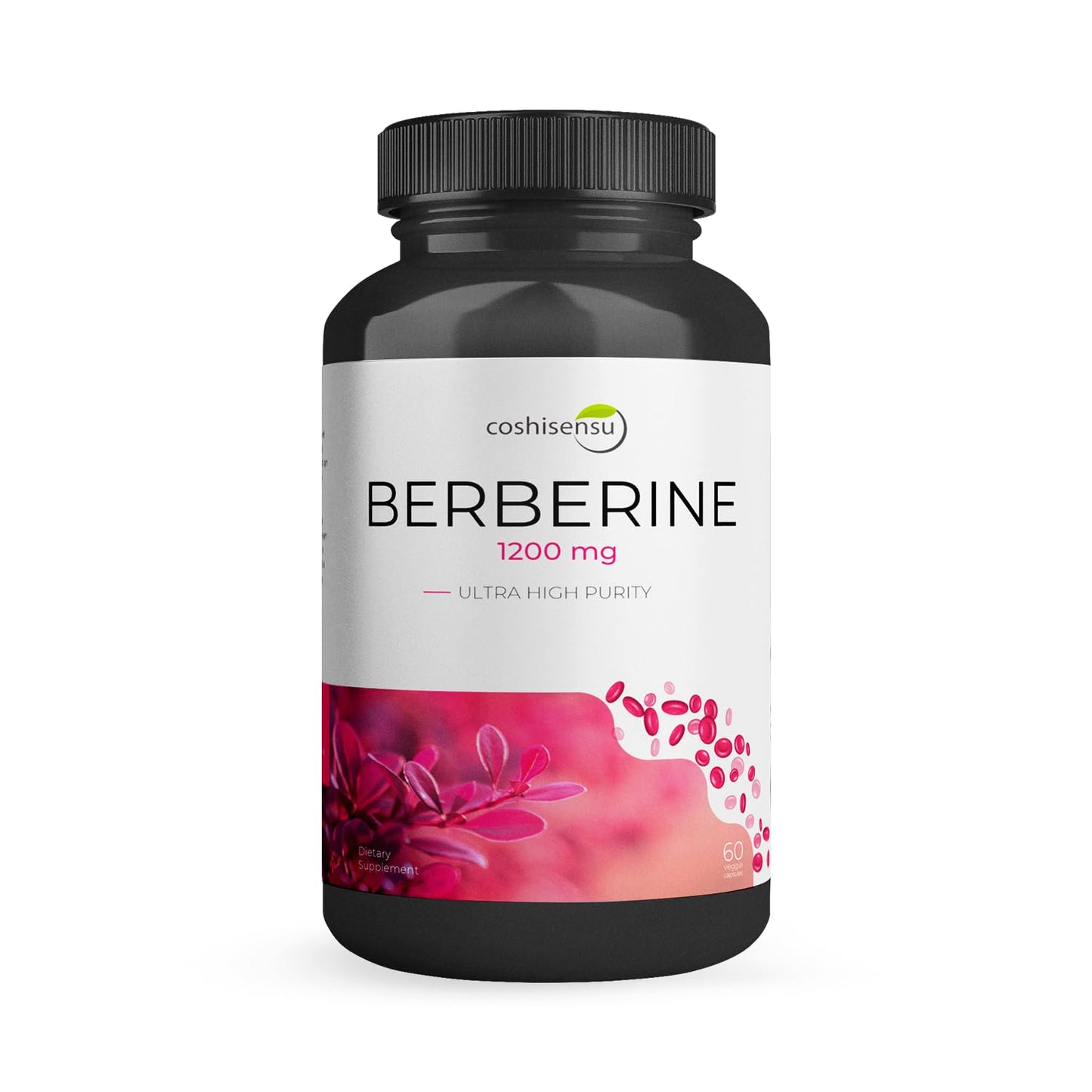 Coshisensu Berberine HCl 1200mg Capsules, 60 Count