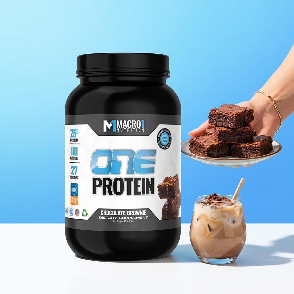 Macro1 Nutrition ONE Protein Powder, Whey and Casein Blend, Low Calorie, Baking Protein - 32.1 Servings