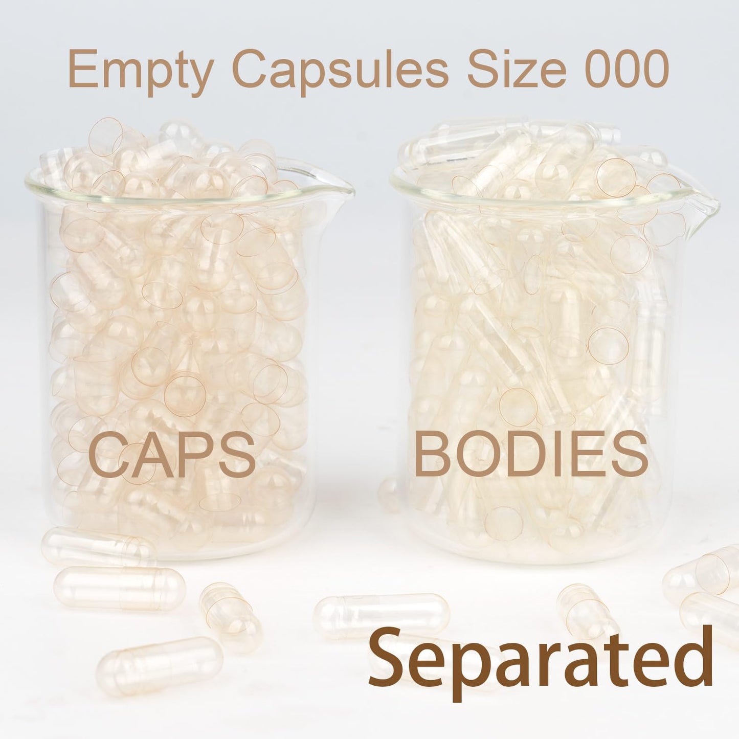 CAPSLogist Premium Vegan Empty Capsules Size 000, 1000 Count