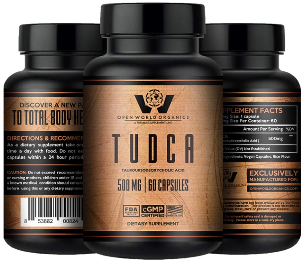 Open World Organics TUDCA Tauroursodeoxycholic Acid Capsules, 60 Count