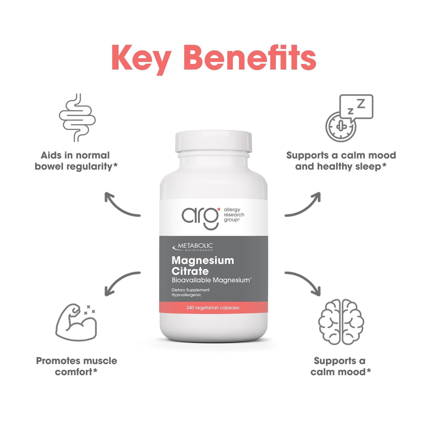 Metabolic Maintenance Magnesium Citrate Capsule 240 Count