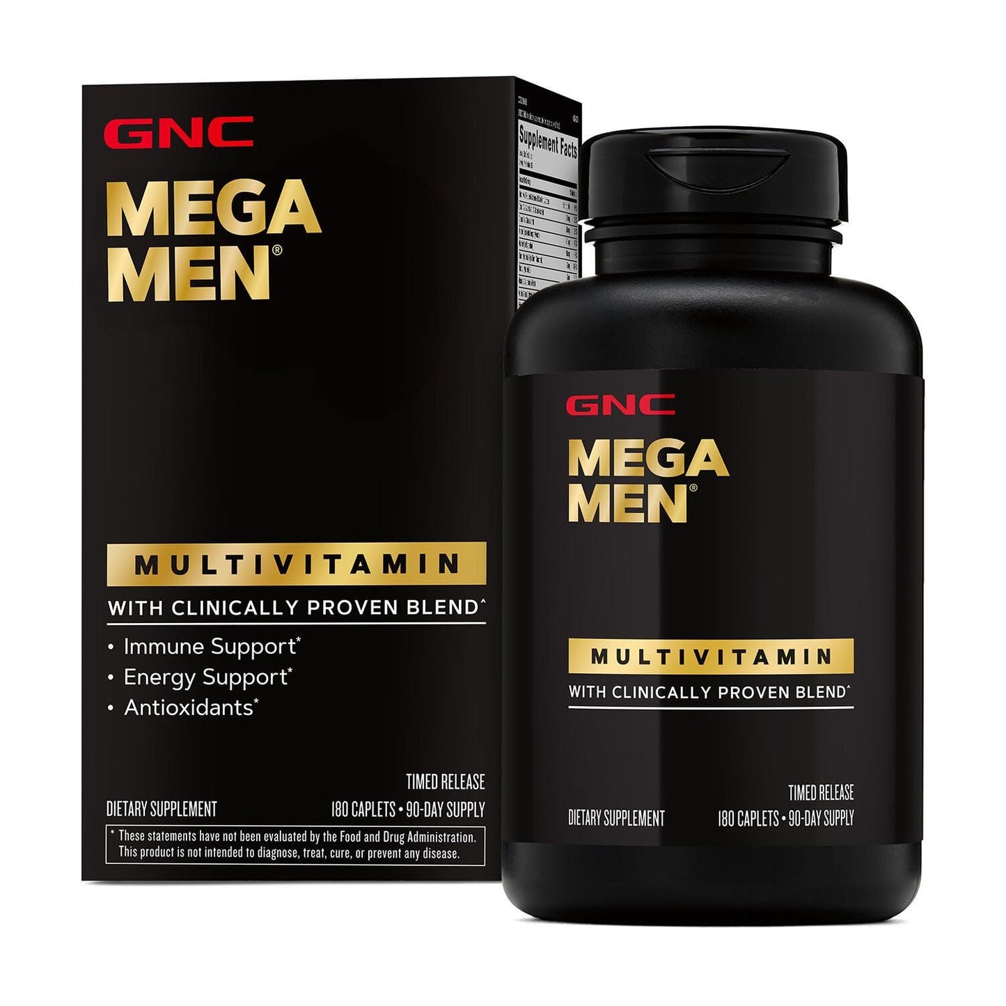 GNC Mega Men Multivitamin Caplets 180 Count