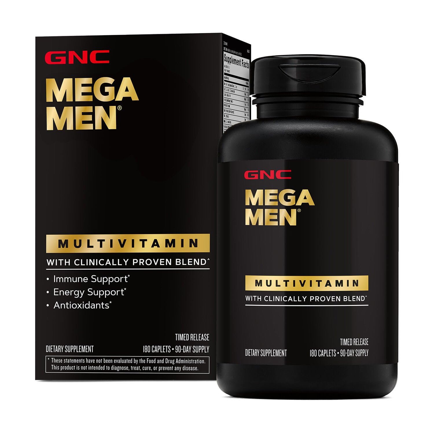 GNC Mega Men Multivitamin Caplets 180 Count