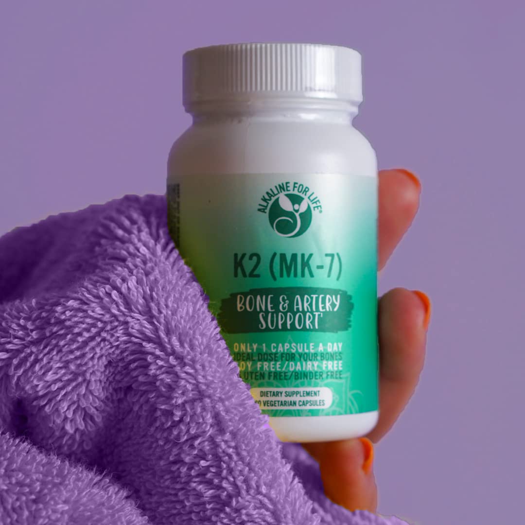 Alkaline for Life Vitamin K2 MK-7 MenaQ7 Capsule 60 Count