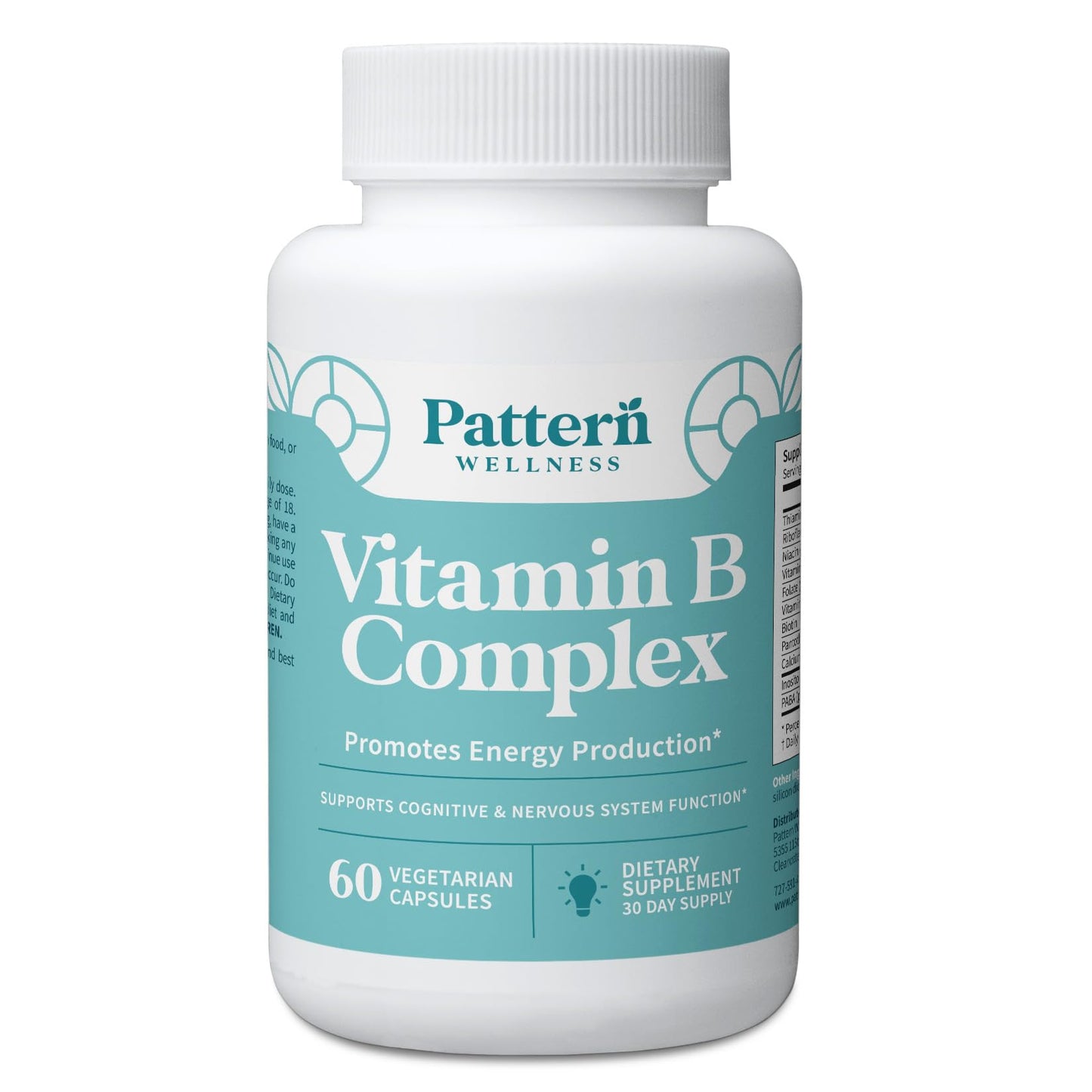 Pattern Wellness Vitamin B Complex Supplement 60 Capsules