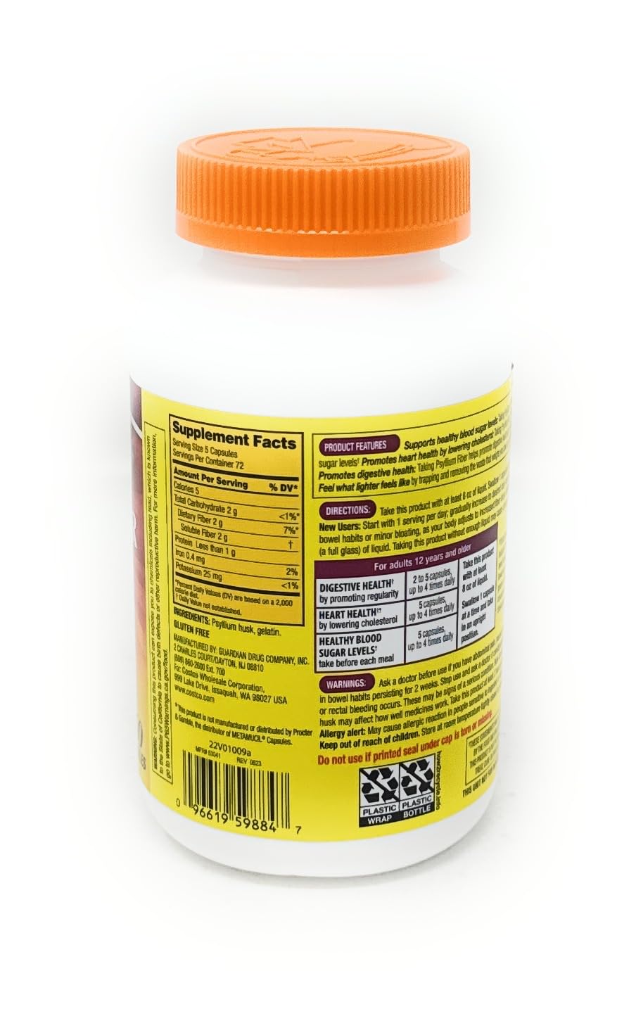 Kirkland Fiber Capsules for Regularity, 360 Capsules