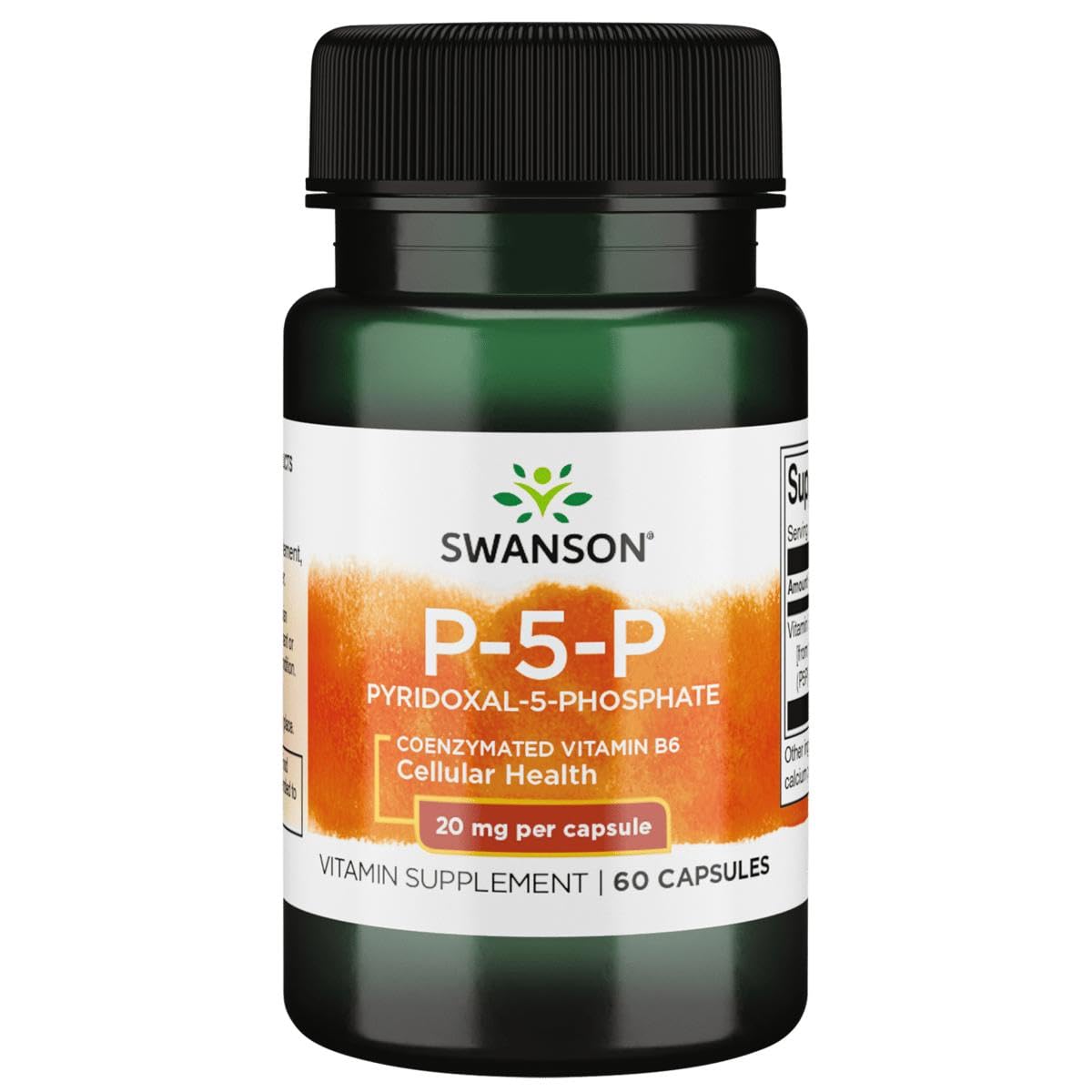 Swanson P-5-P (Pyridoxal-5-Phosphate) Coenzymated Vitamin B-6, 60 Capsules
