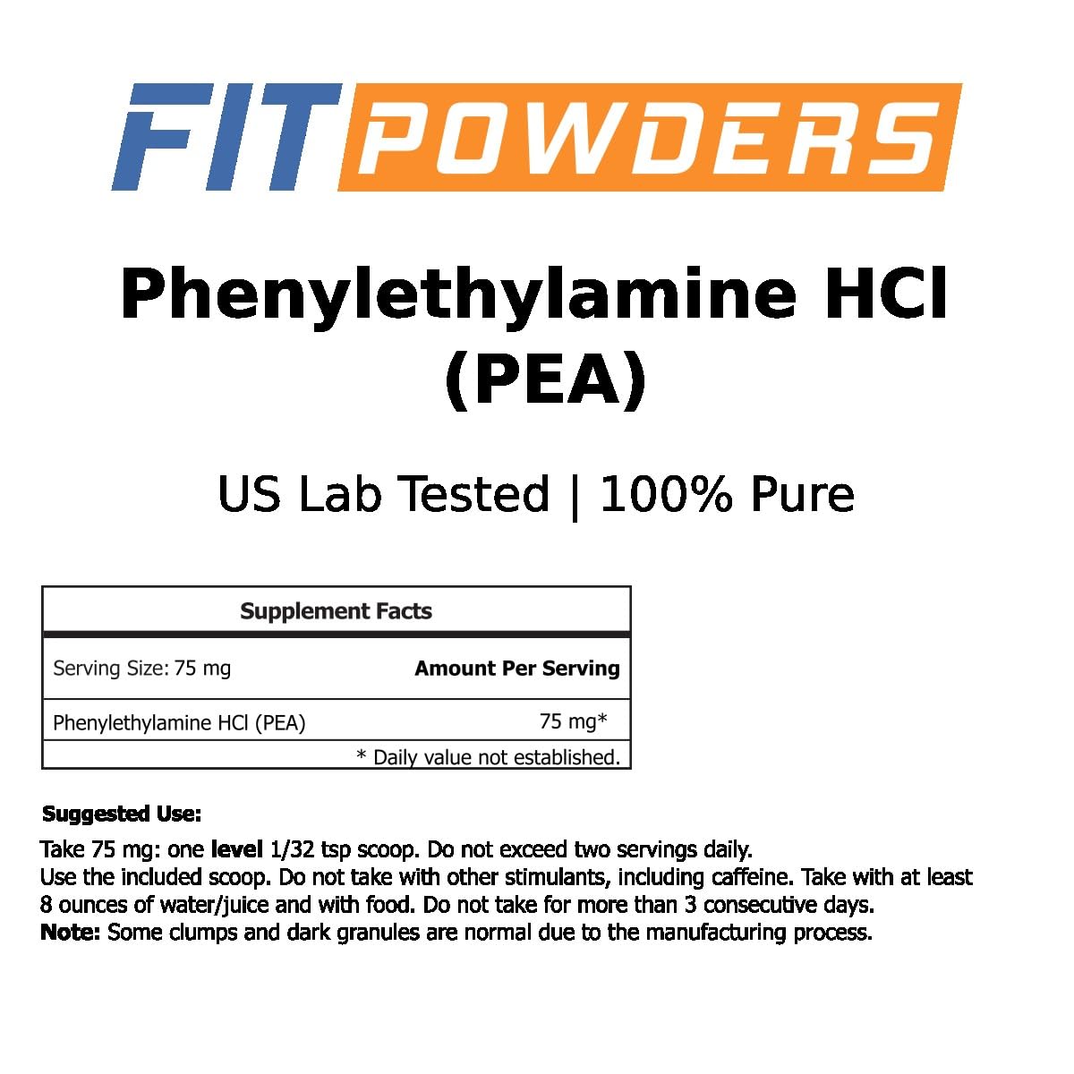 FitPowders Phenylethylamine Supplement Powder 8.8 Ounce