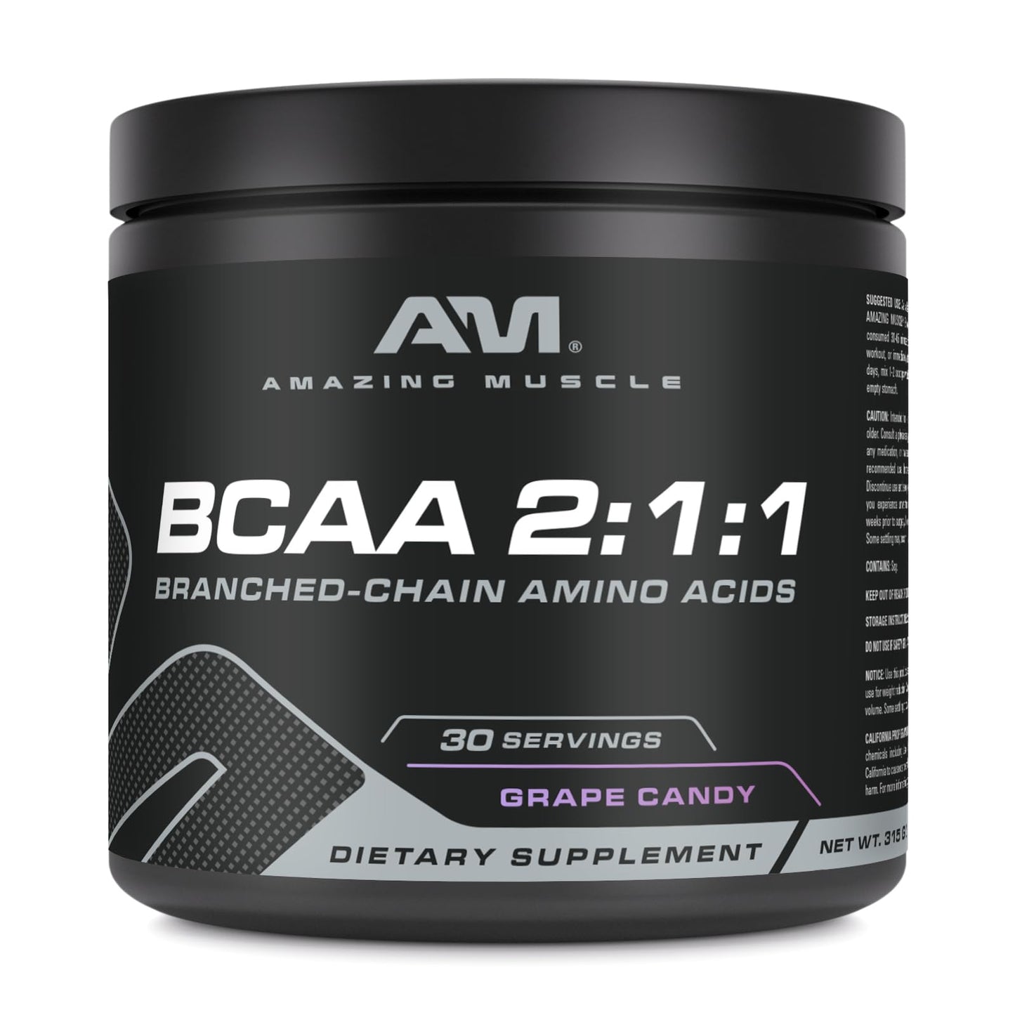 Amazing Muscle BCAA 2:1:1 Powder, 315 Grams