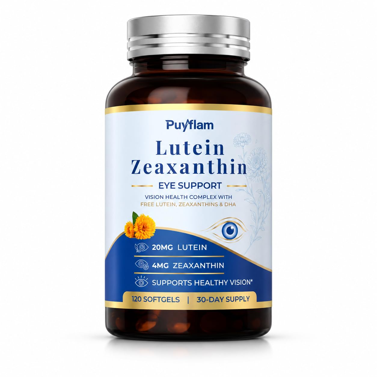 Puyflam Lutein and Zeaxanthin Supplement Softgel, 360
