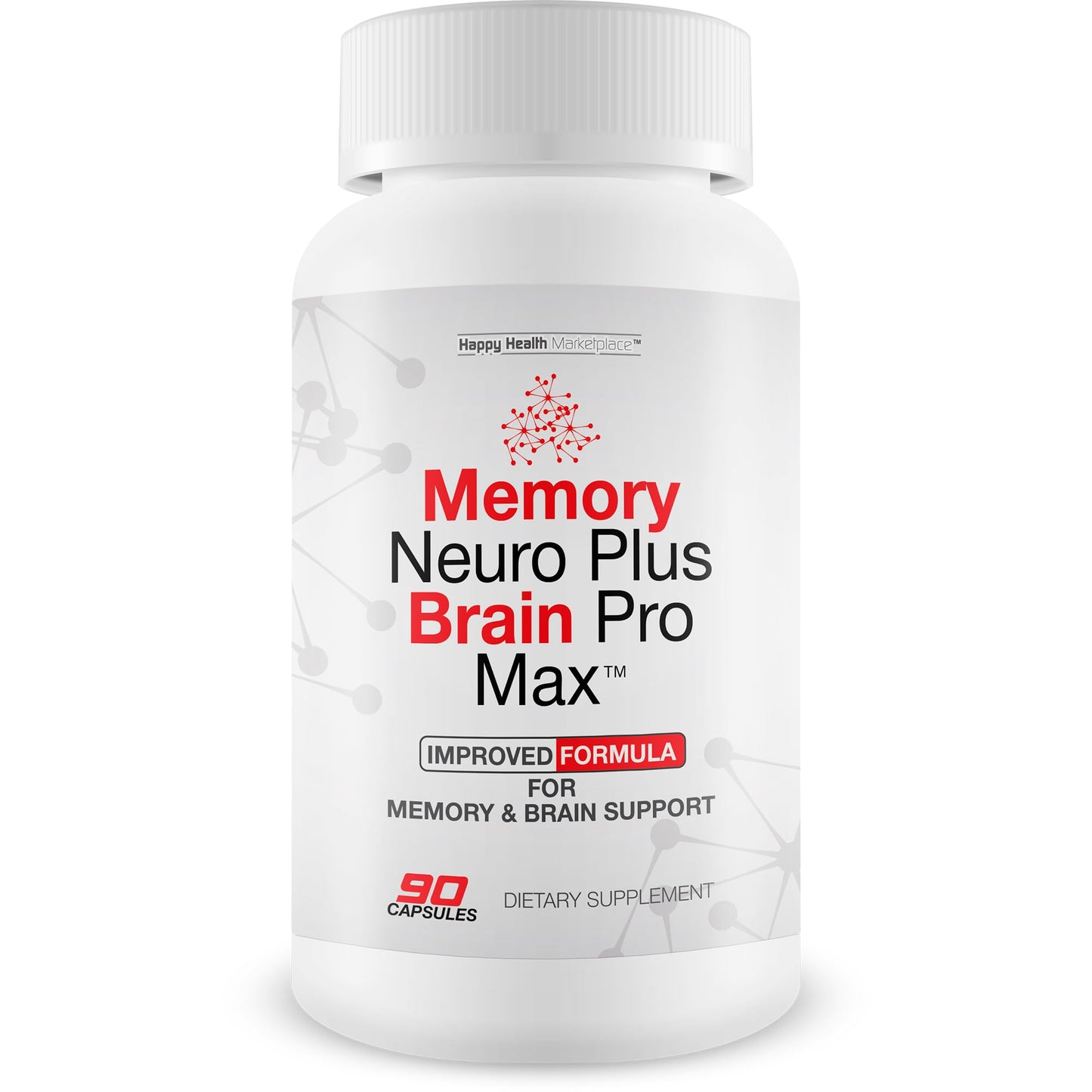 Happy Health Marketplace Memory Neuro Plus Brain Pro Max Capsules, 90 Capsules