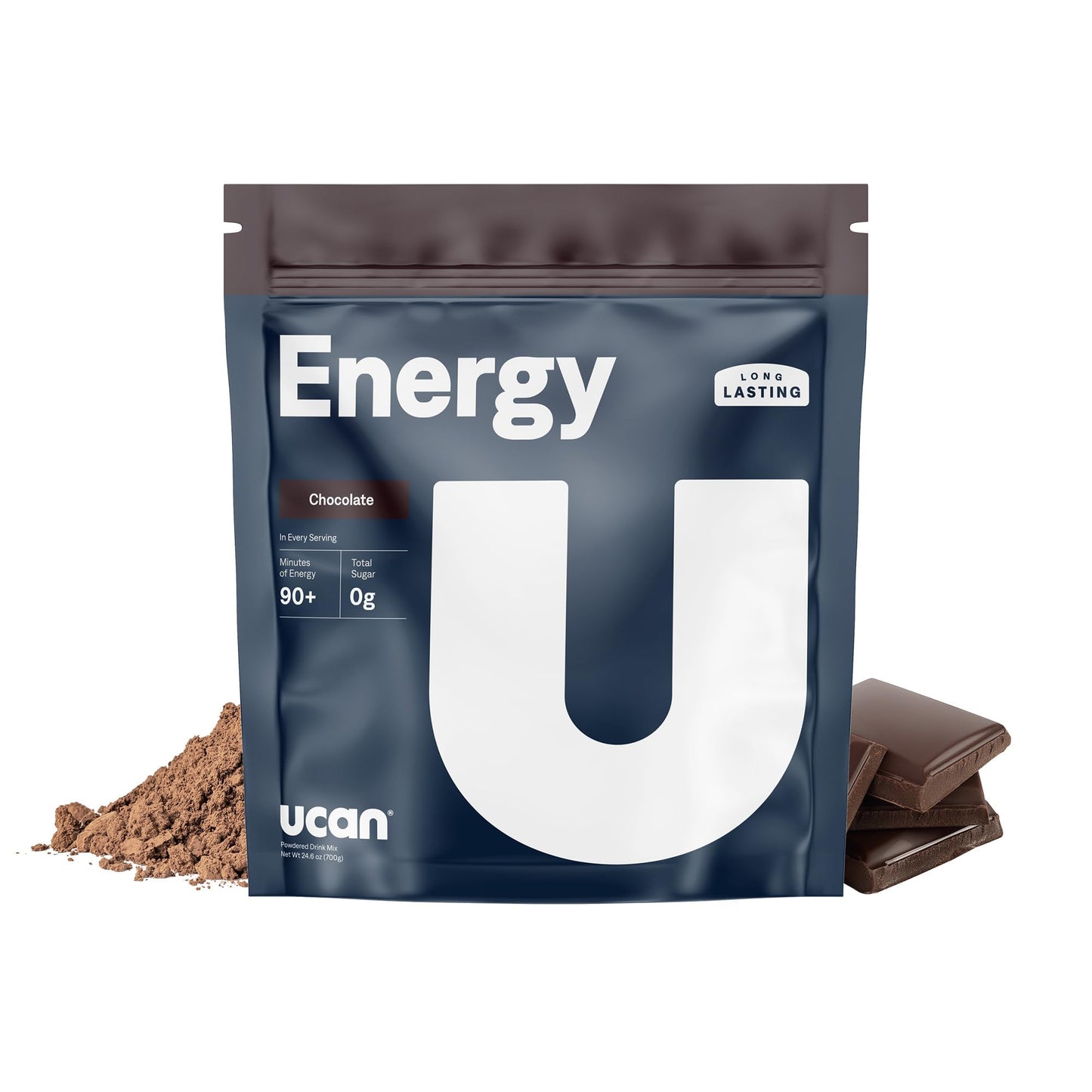 UCAN Energy Powder Chocolate, Powder, 24.6 oz