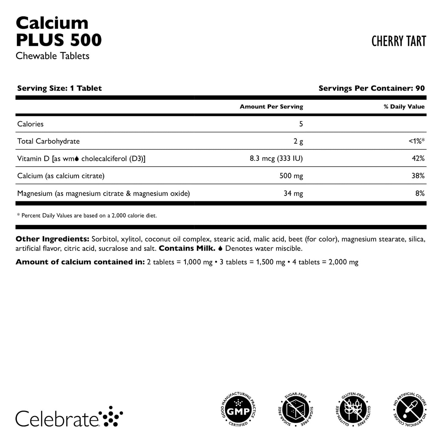 Celebrate Bariatric Supplements Calcium Plus Chewable 270 Tablets