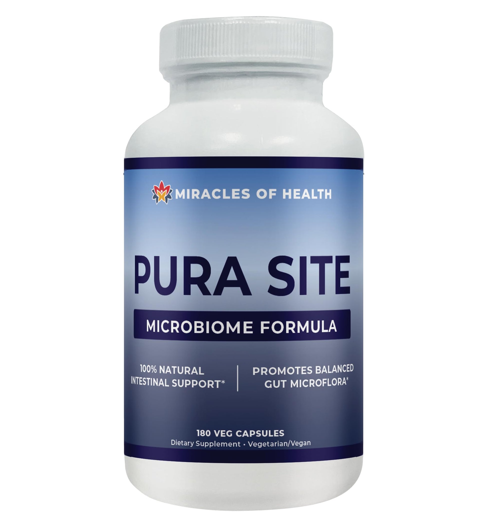 Miracles of Health Pura Site Intestinal Health Formula Capsules 180 Capsules
