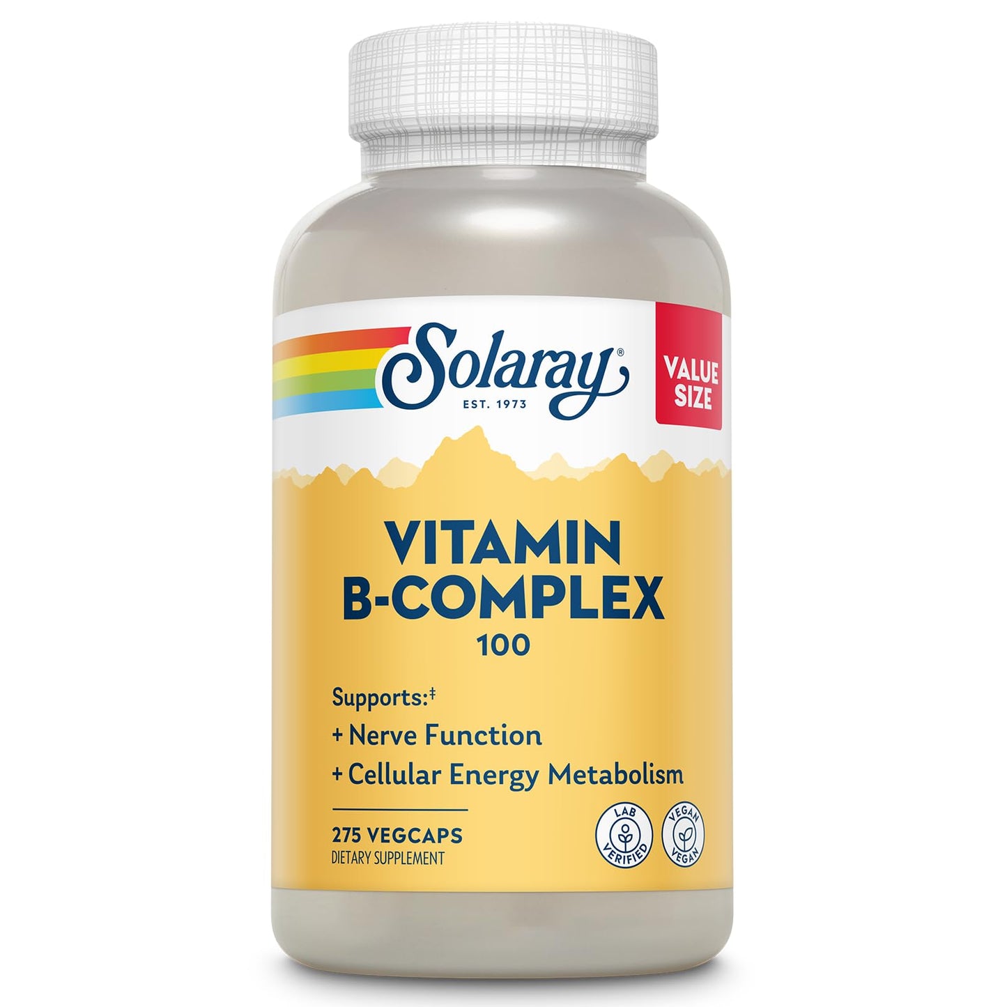 SOLARAY Vitamin B Complex 100mg Capsule, 275 Count