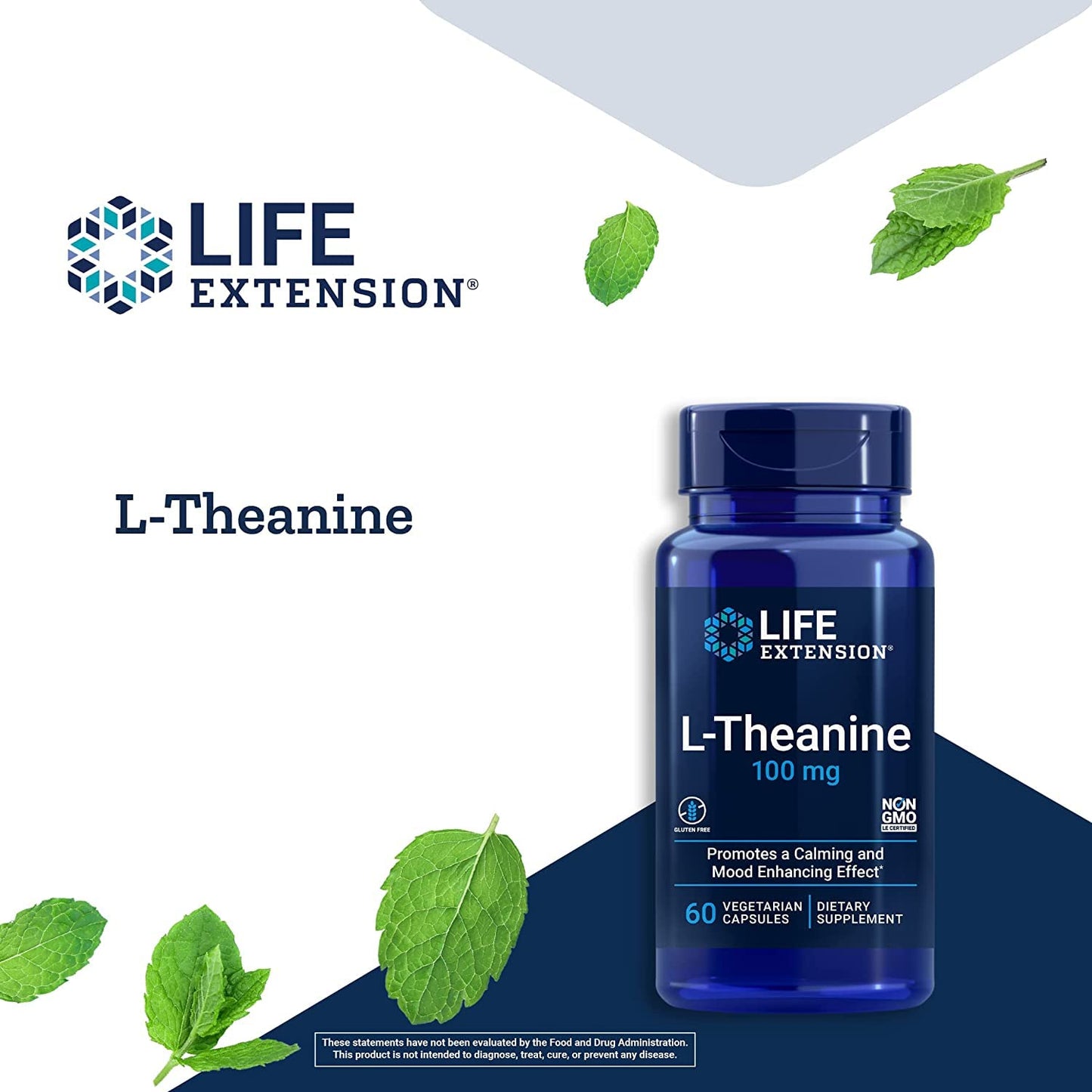 Life Extension L-Theanine Capsules, 120 Count