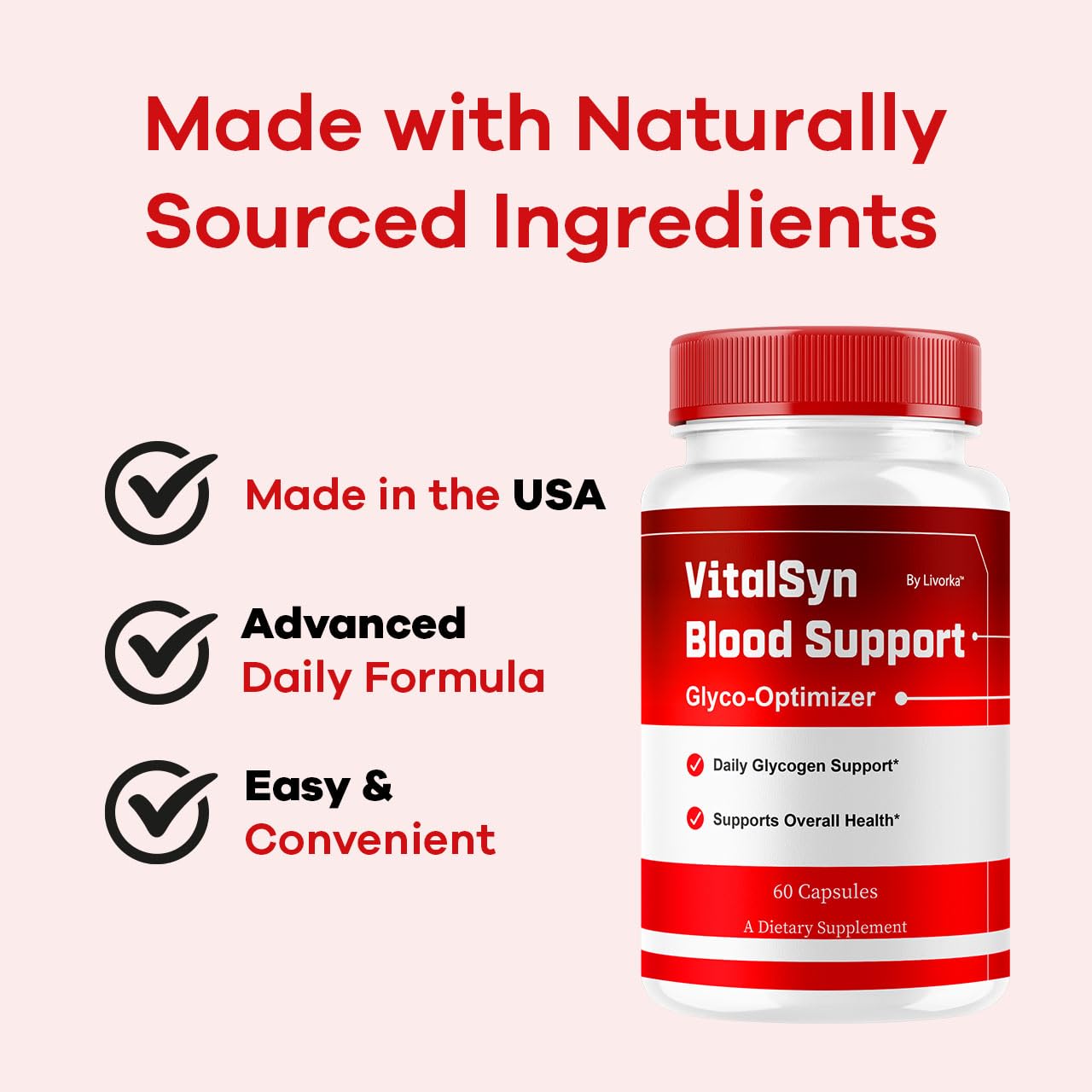 LIVORKA Vitalsyn Blood Support, 300 Capsules