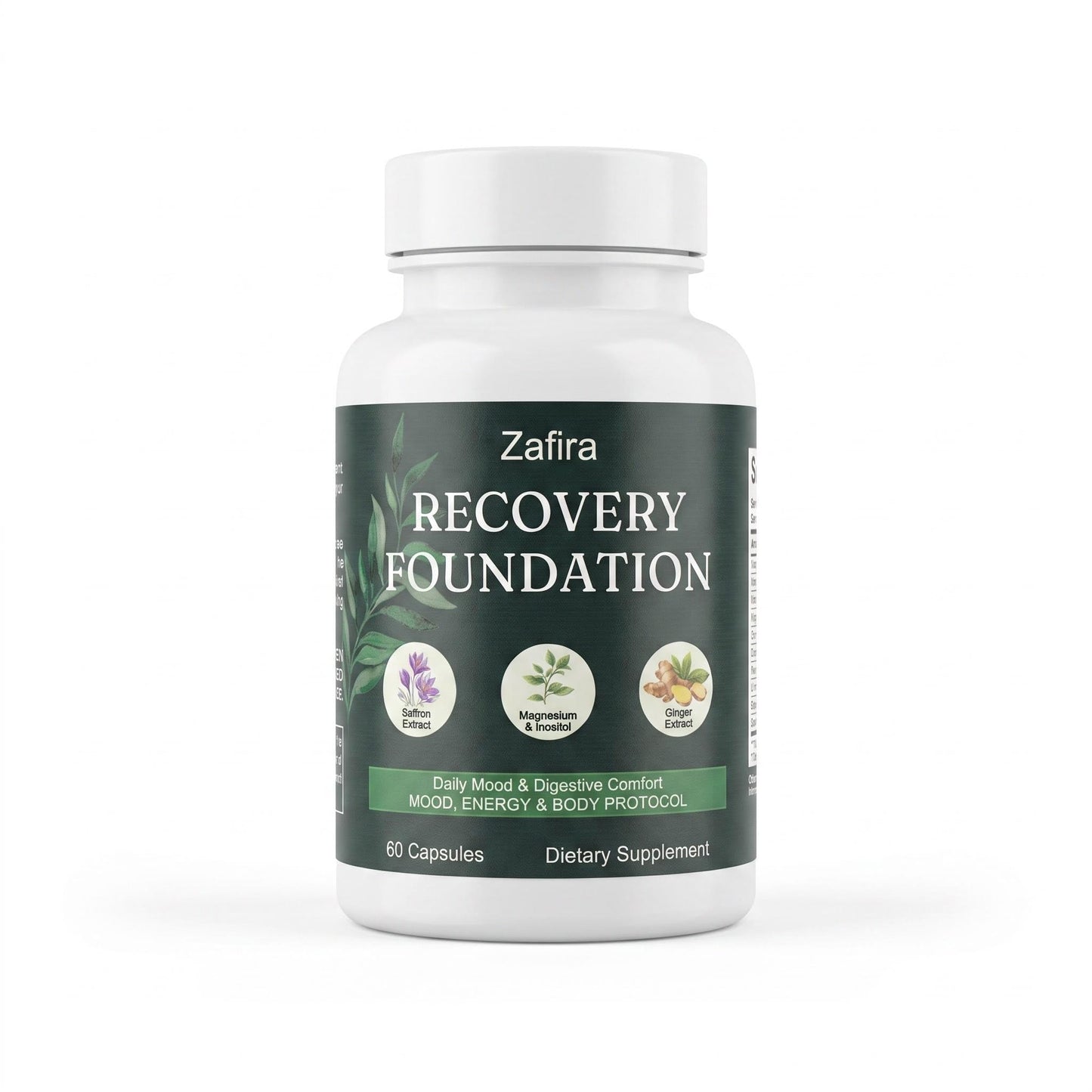 HTKINMI Zafira Recovery Foundation Capsules with Saffron Extract, 60 Count