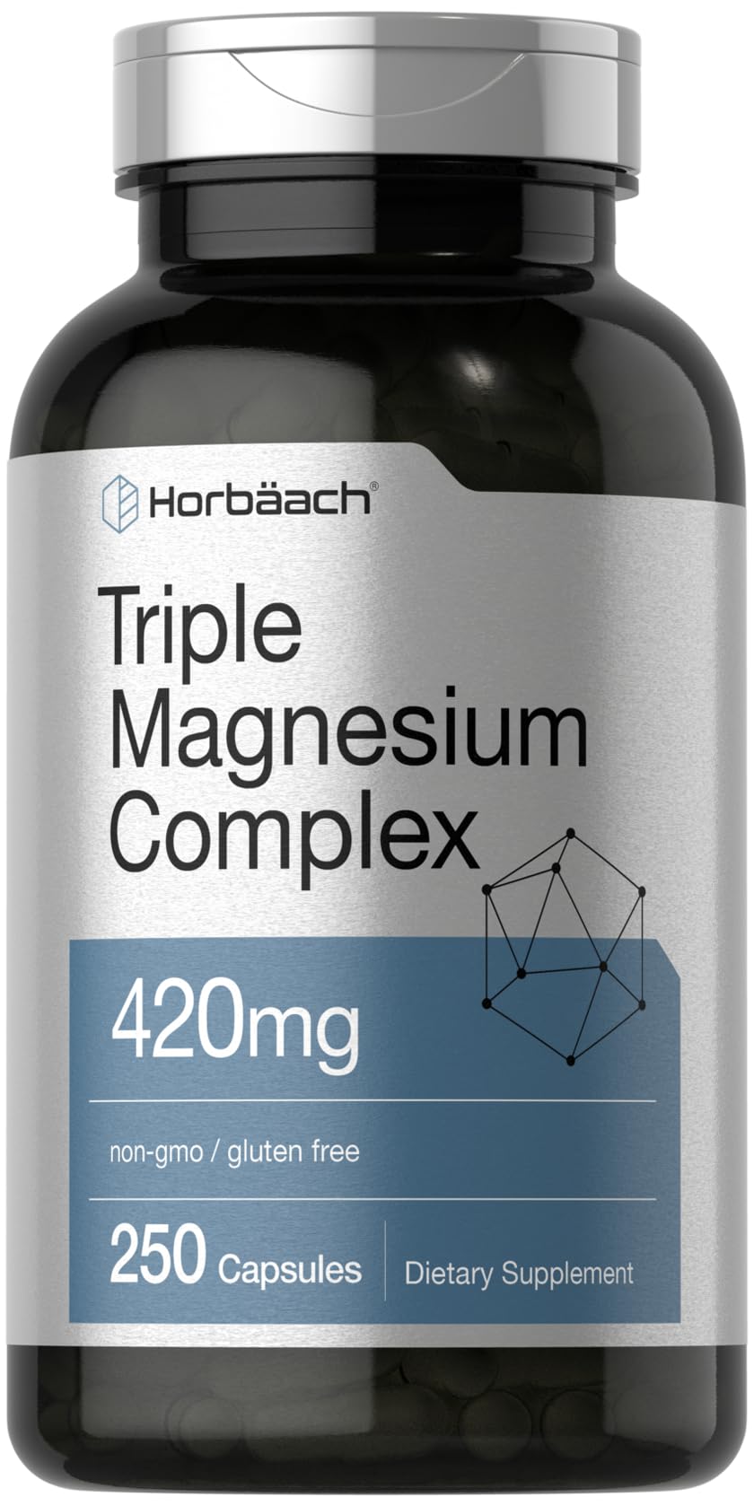 Horbäach Triple Magnesium Complex 420 mg, 250 Capsules