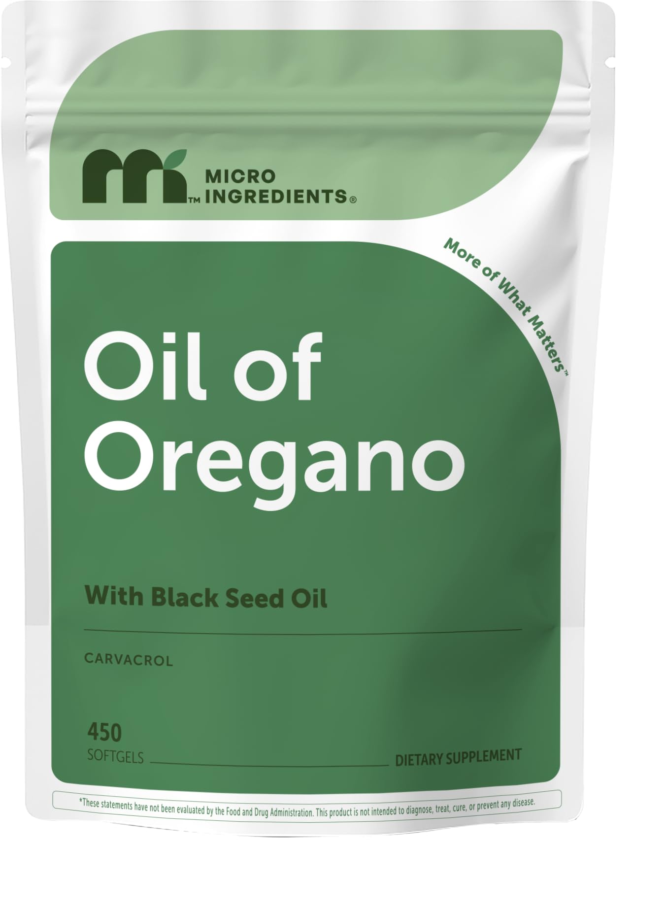 Micro Ingredients Oil of Oregano Softgel with Black Seed Oil, 450 Count