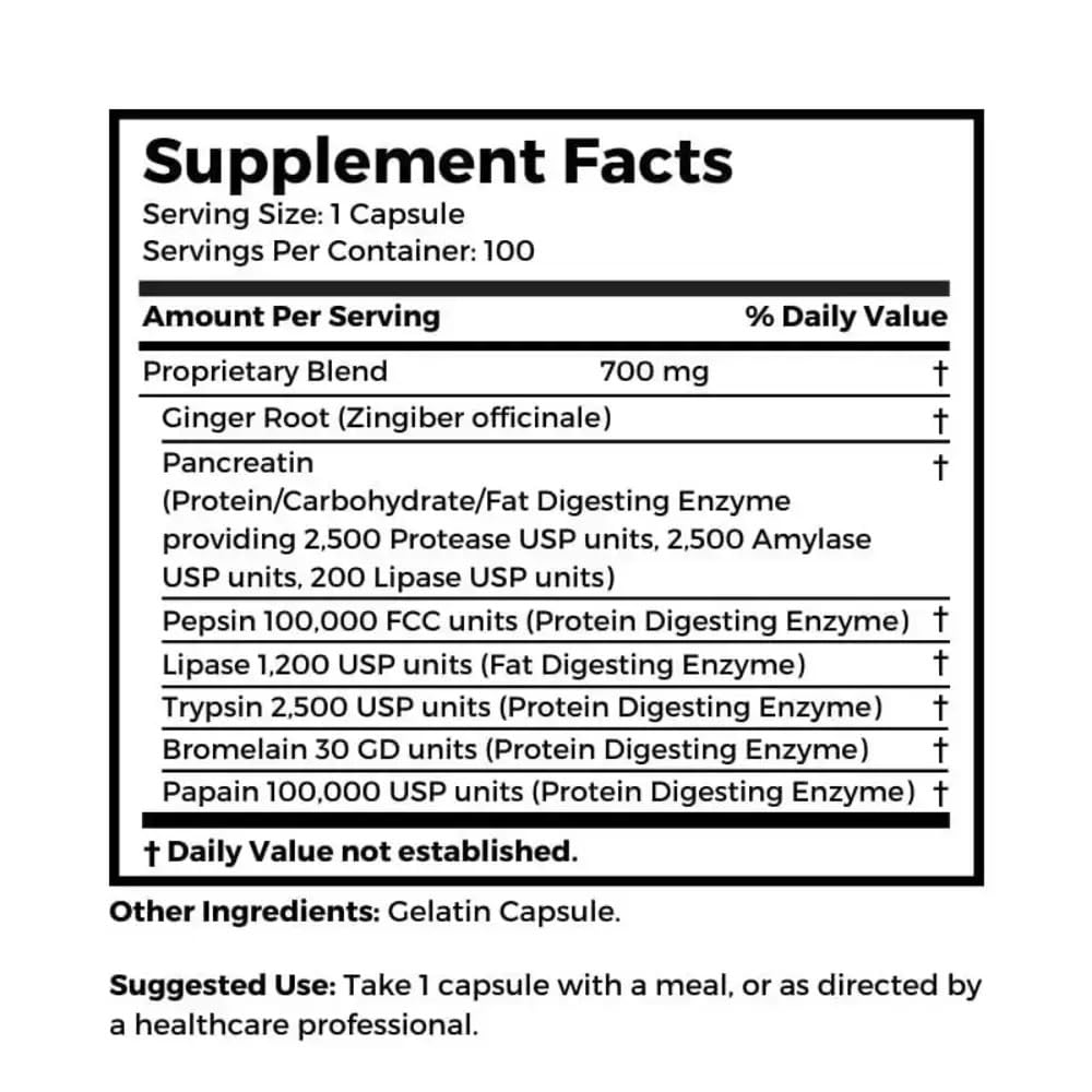 Dr Clark Store Digestive Enzymes Supplement Capsule 100